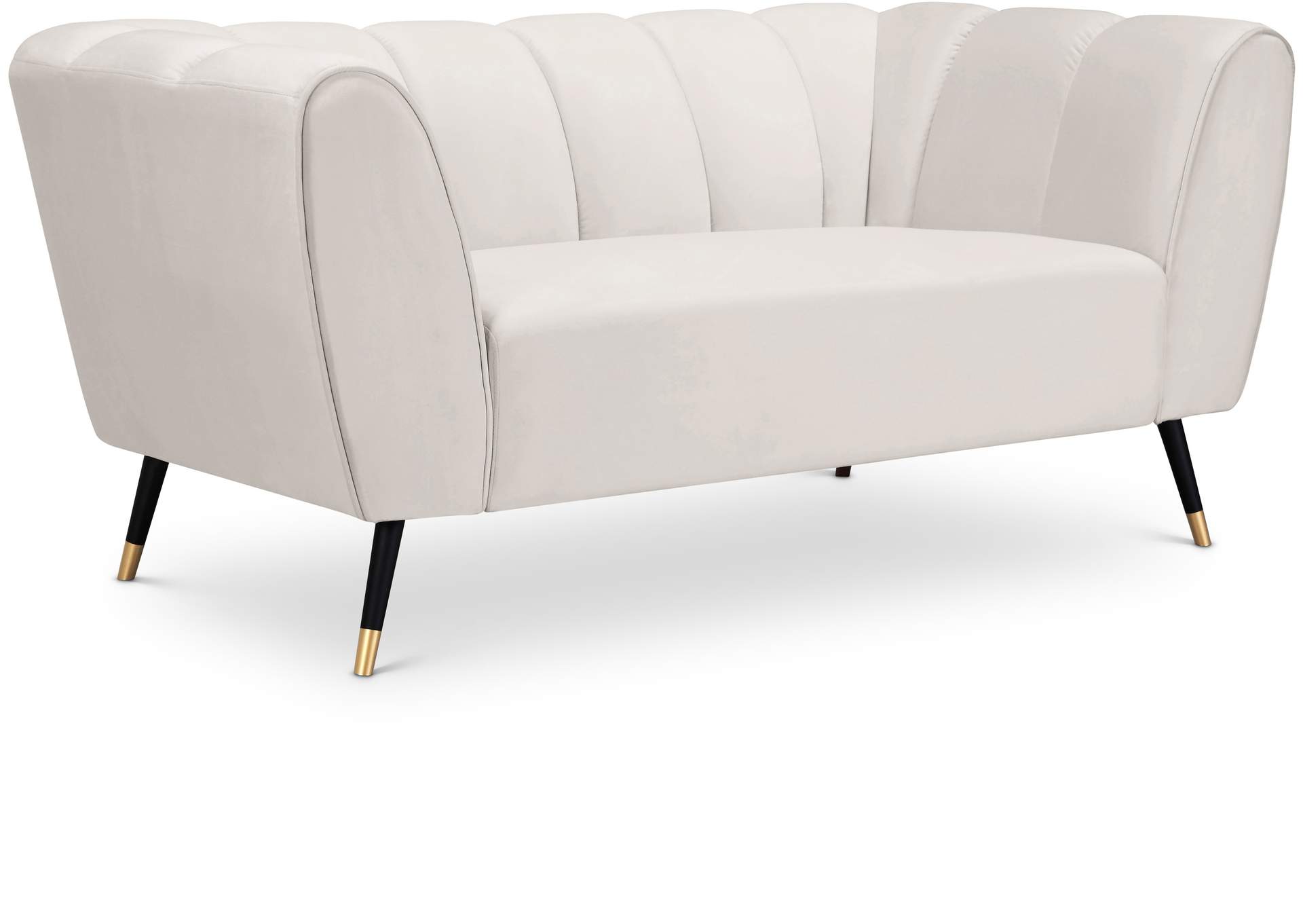 Beaumont Cream Velvet Loveseat,Meridian Furniture