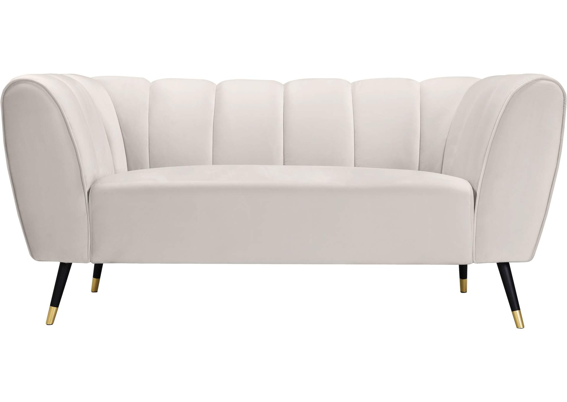 Beaumont Cream Velvet Loveseat,Meridian Furniture