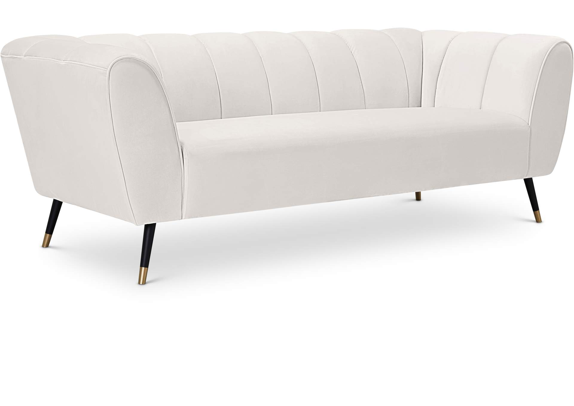 Beaumont Cream Velvet Sofa,Meridian Furniture