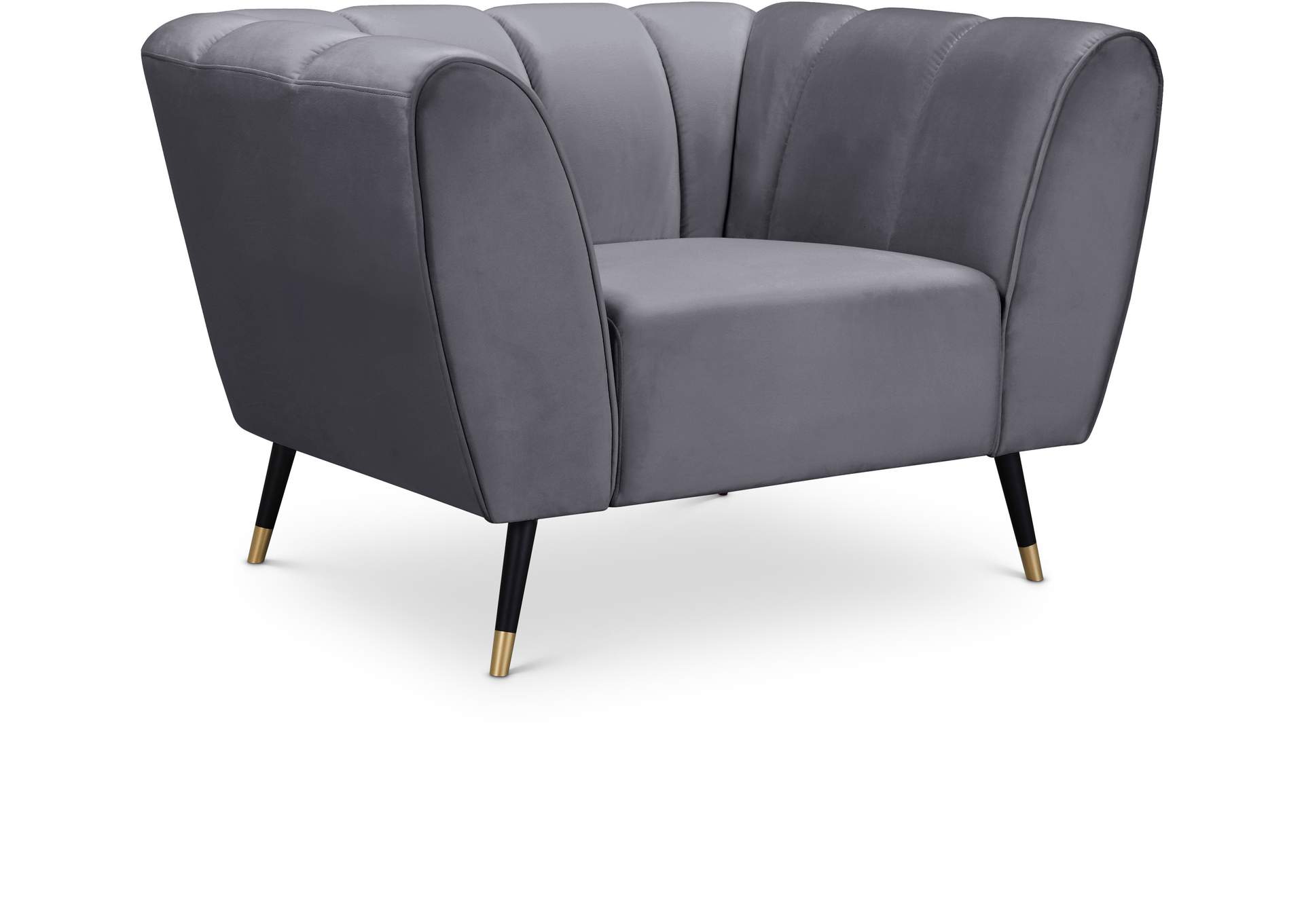 Beaumont Grey Velvet Chair,Meridian Furniture