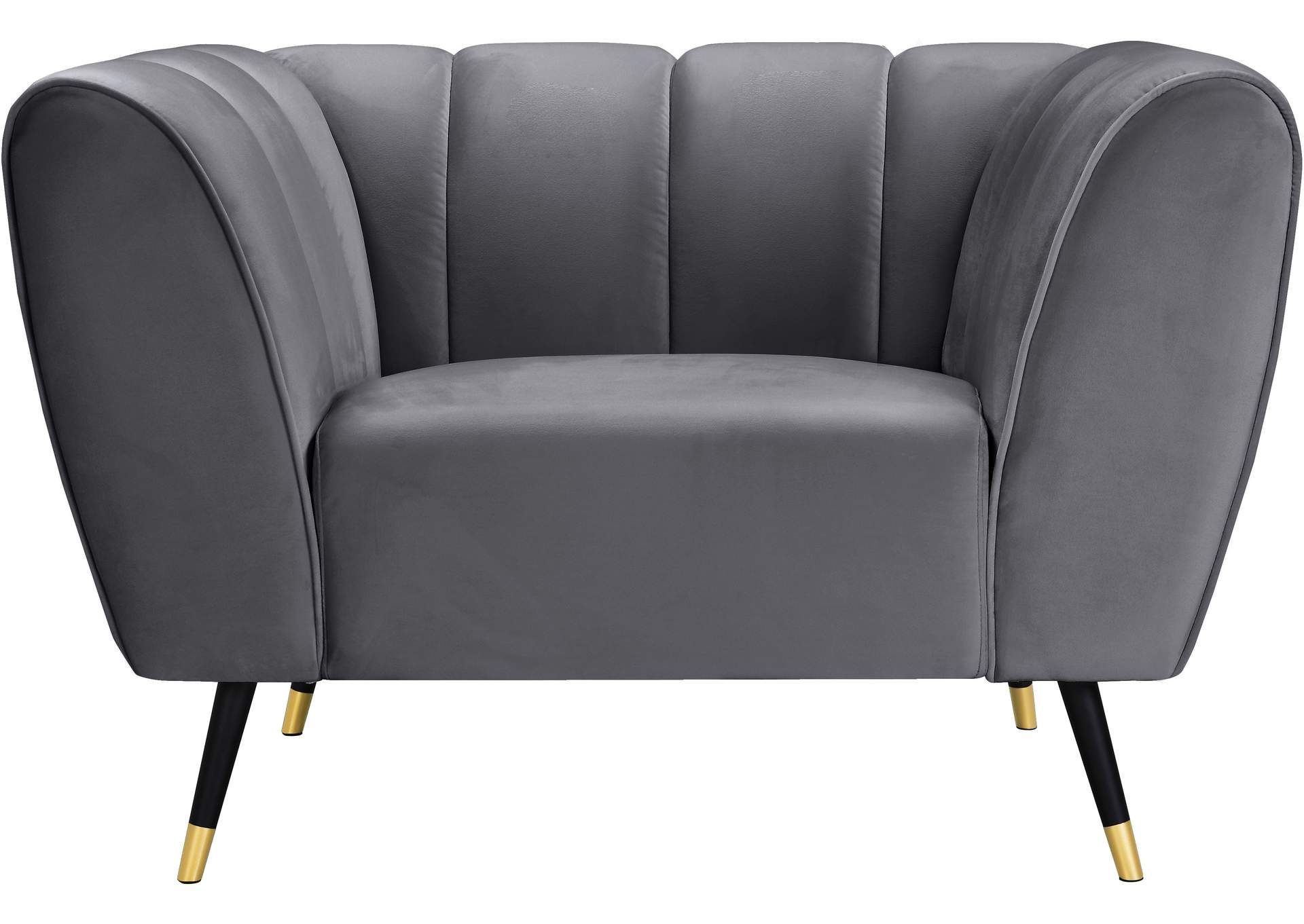 Beaumont Grey Velvet Chair,Meridian Furniture