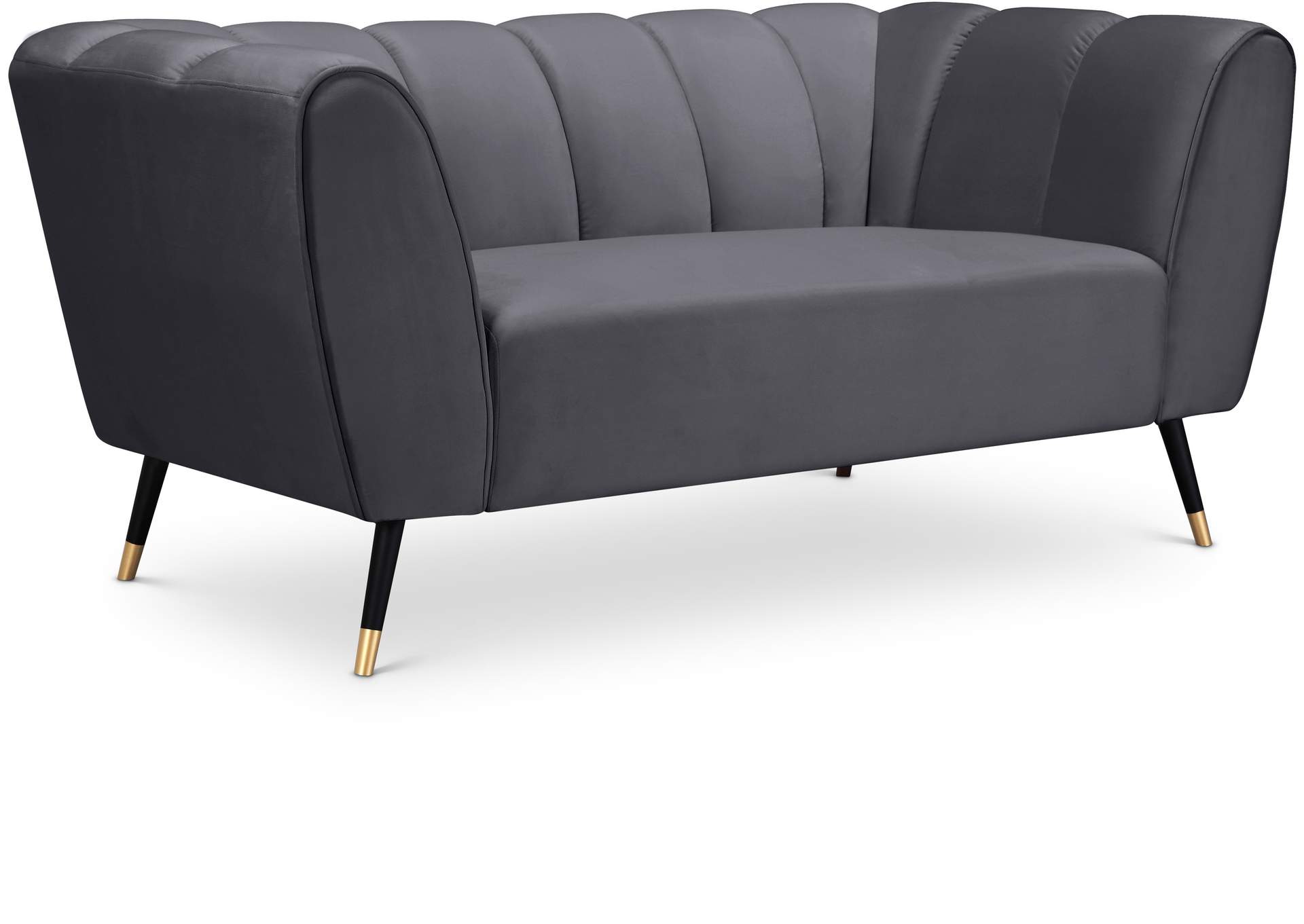 Beaumont Grey Velvet Loveseat,Meridian Furniture