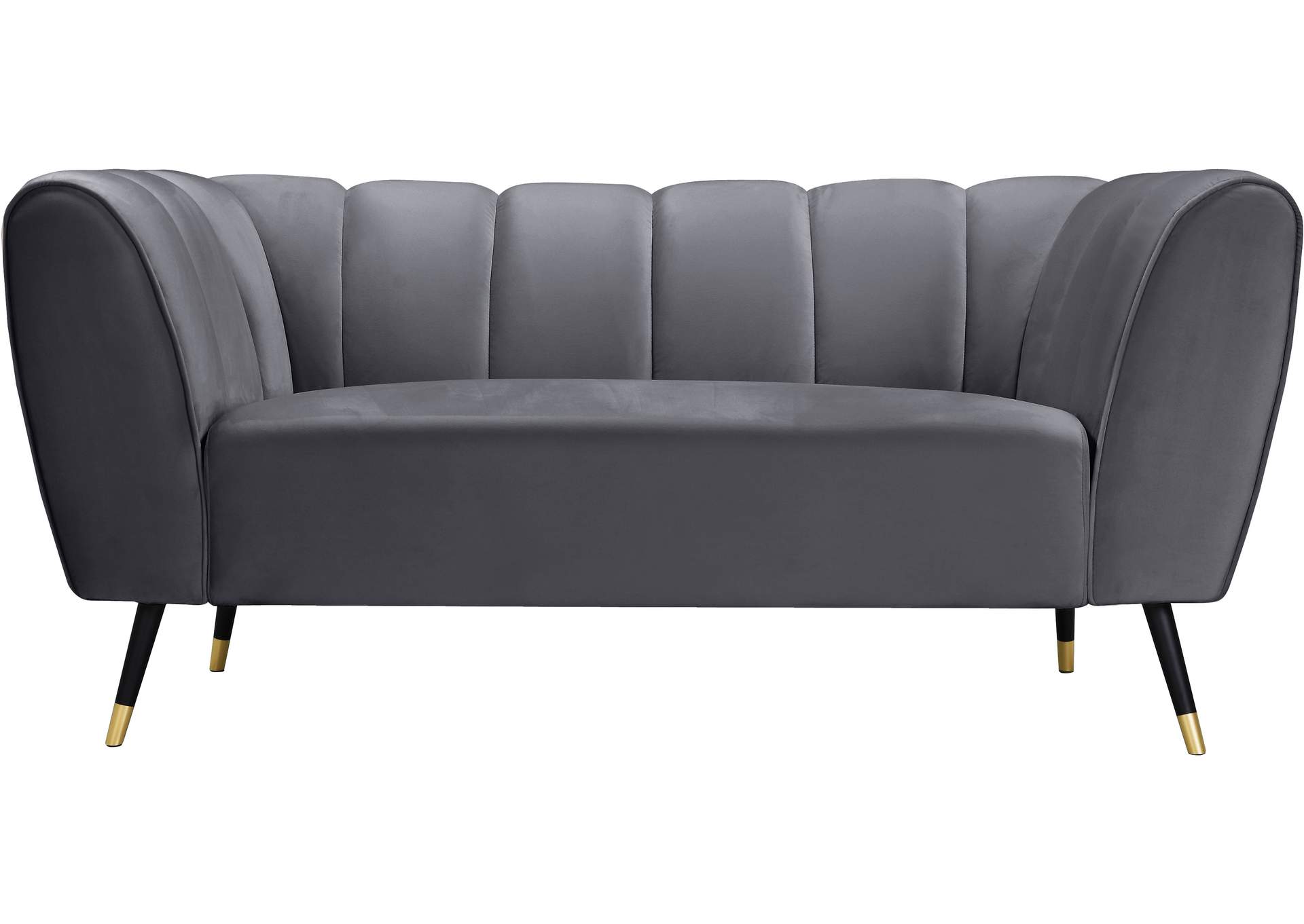 Beaumont Grey Velvet Loveseat,Meridian Furniture