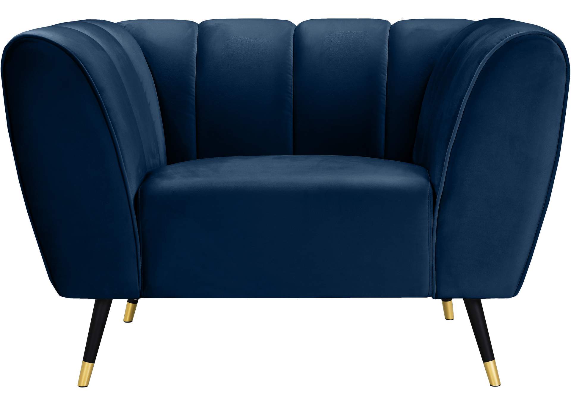 Beaumont Navy Velvet Chair,Meridian Furniture