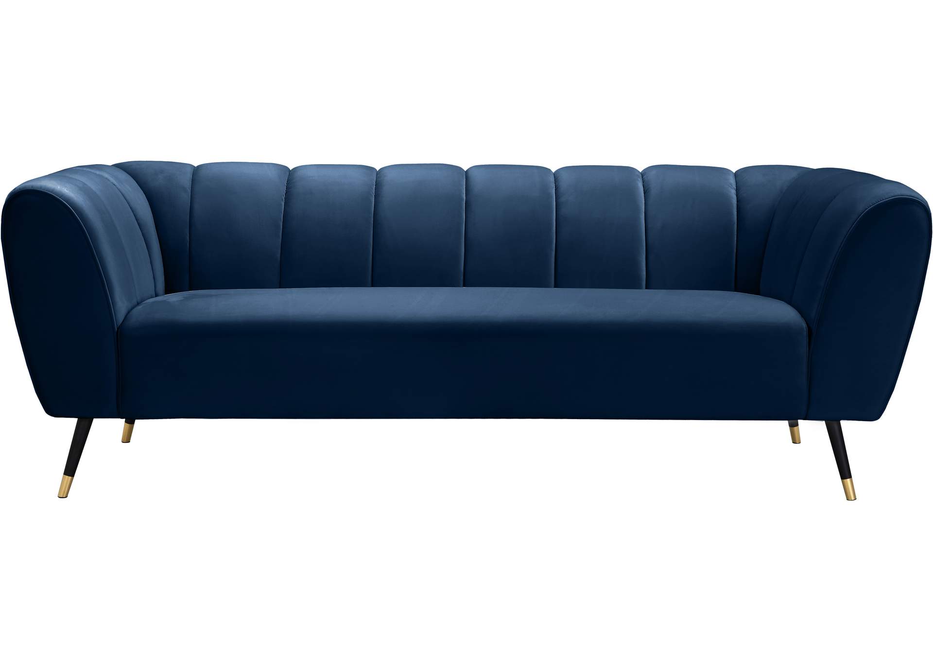 Beaumont Navy Velvet Sofa,Meridian Furniture