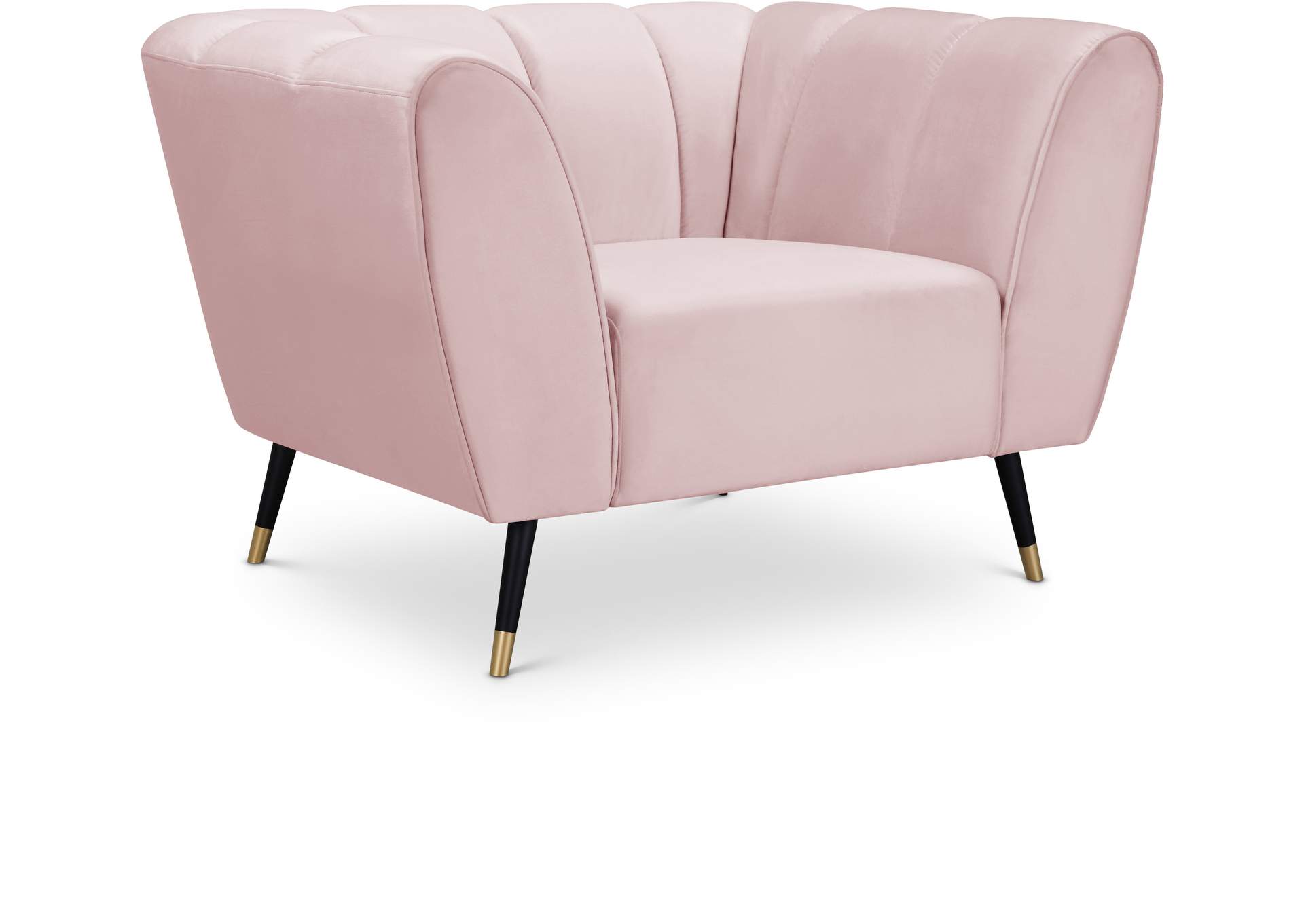 Beaumont Pink Velvet Chair,Meridian Furniture