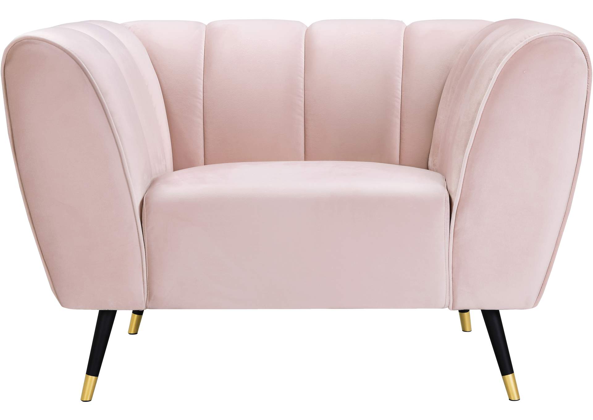 Beaumont Pink Velvet Chair,Meridian Furniture