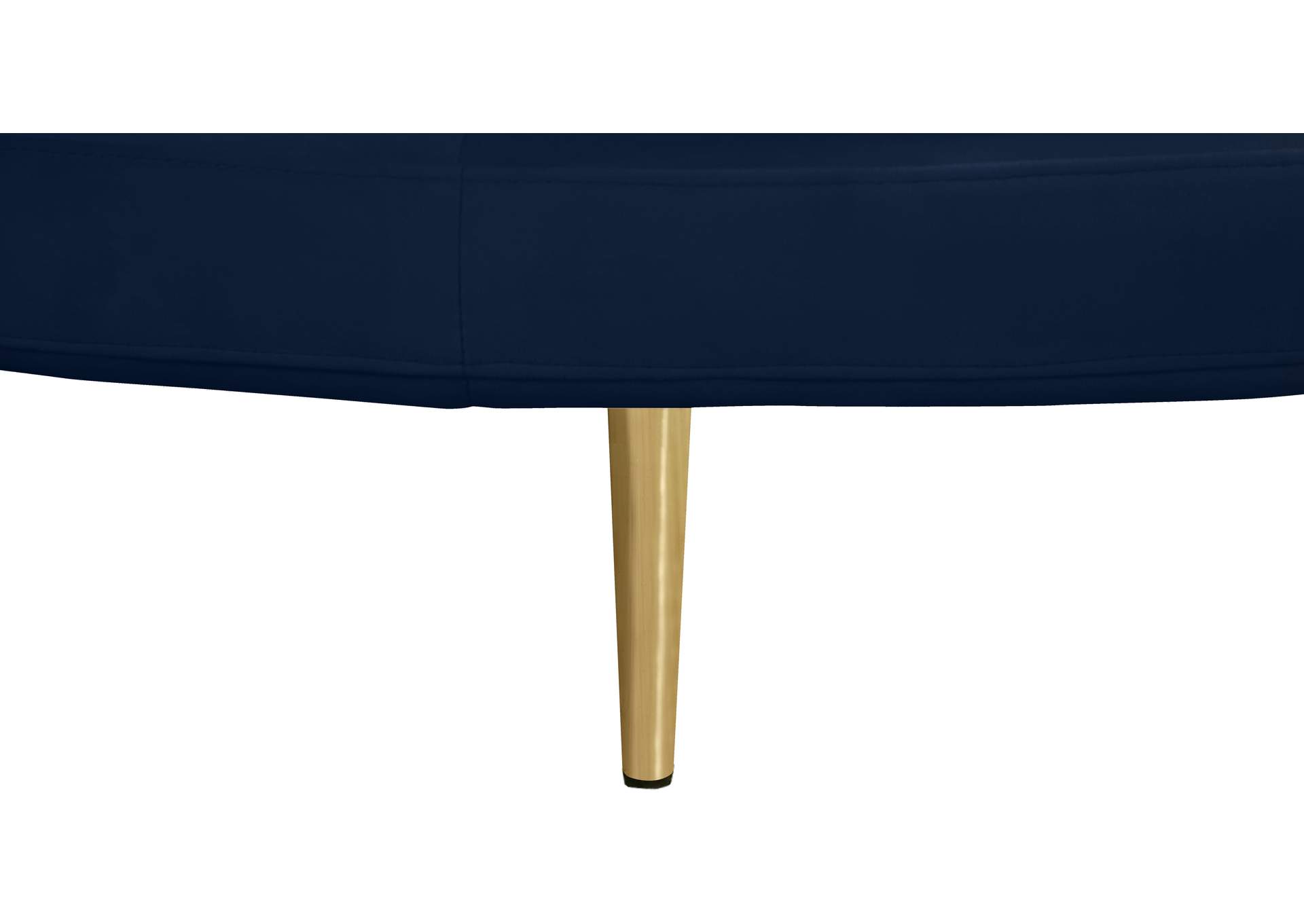 Circlet Navy Velvet Round Sofa Settee,Meridian Furniture