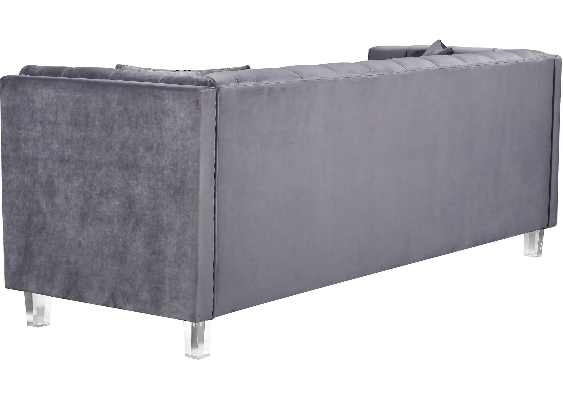 Mariel Grey Velvet Sofa,Meridian Furniture