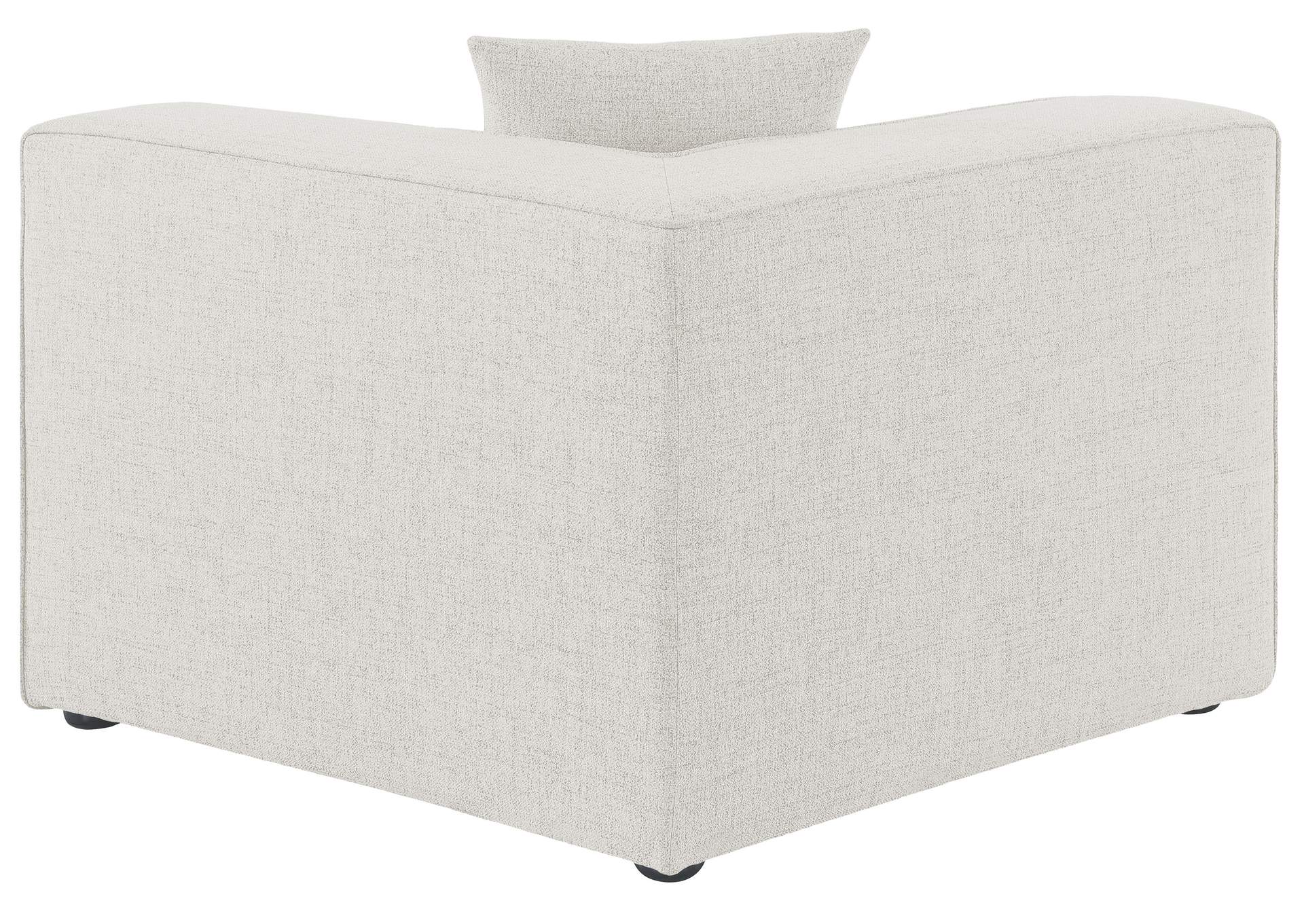 Cube Cream Durable Linen Corner,Meridian Furniture