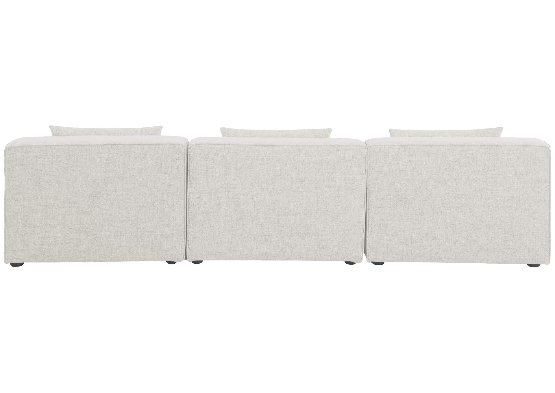 Cube Cream Durable Linen Textured Modular Sofa,Meridian Furniture