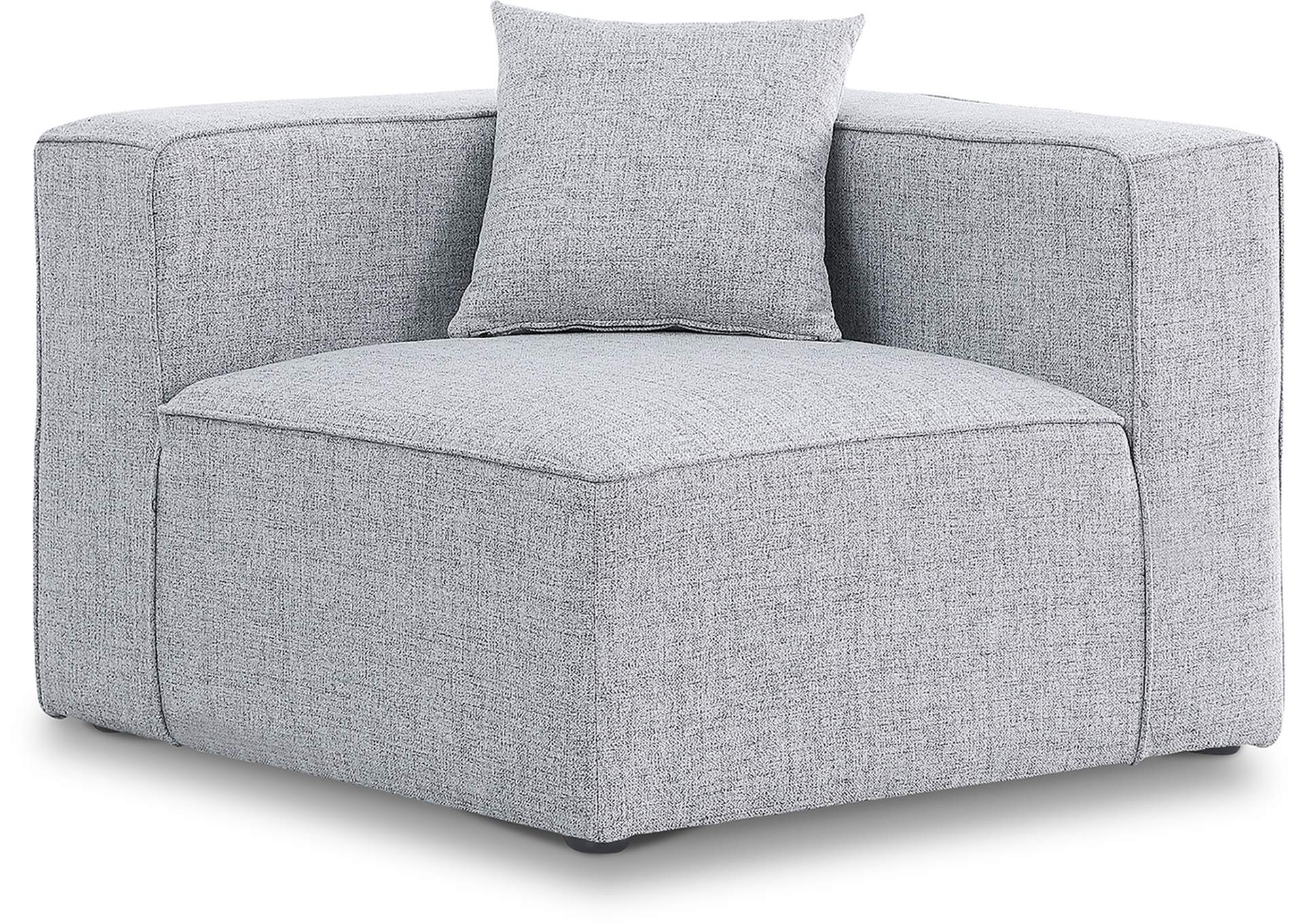 Cube Grey Durable Linen Corner,Meridian Furniture