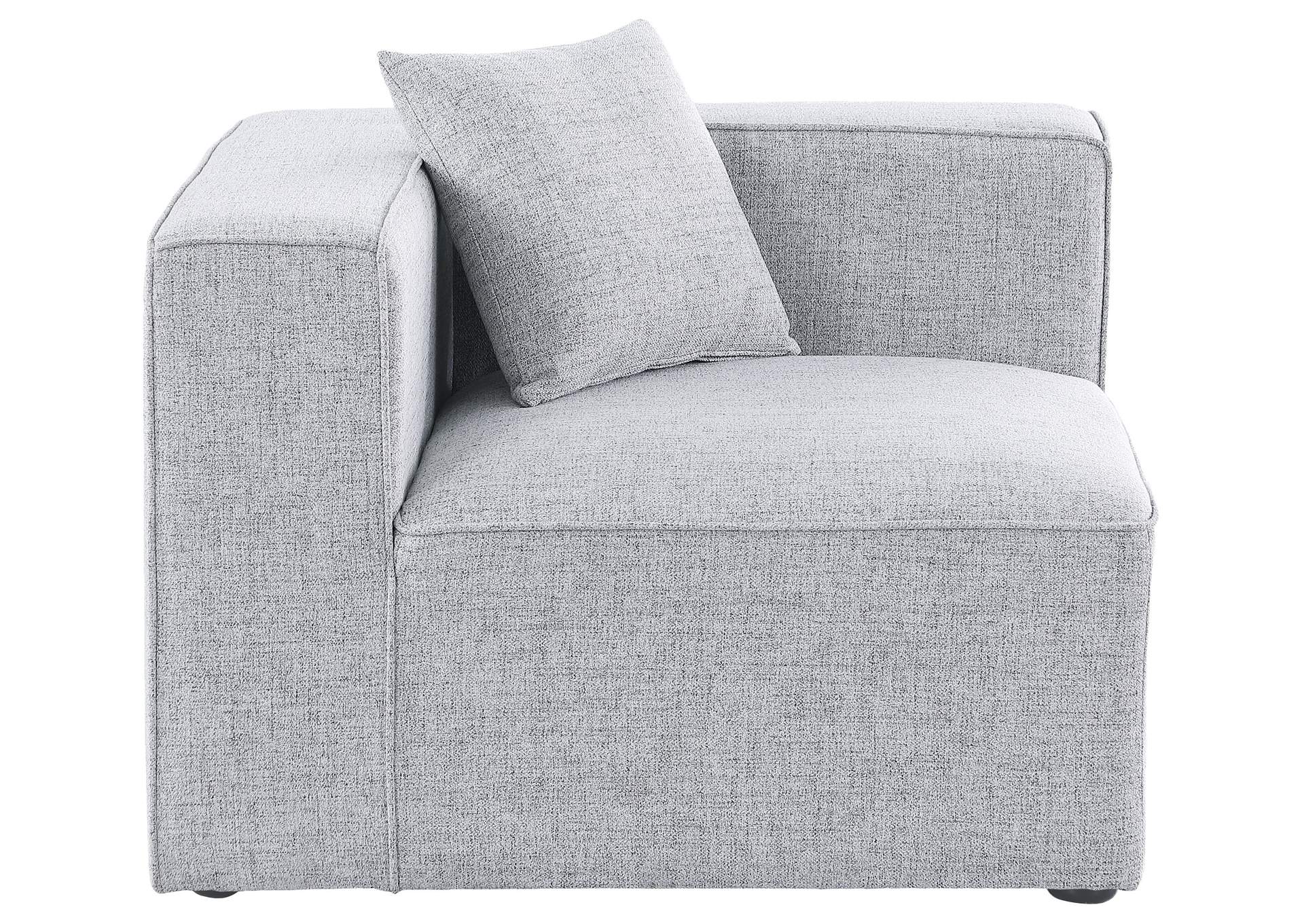 Cube Grey Durable Linen Corner,Meridian Furniture