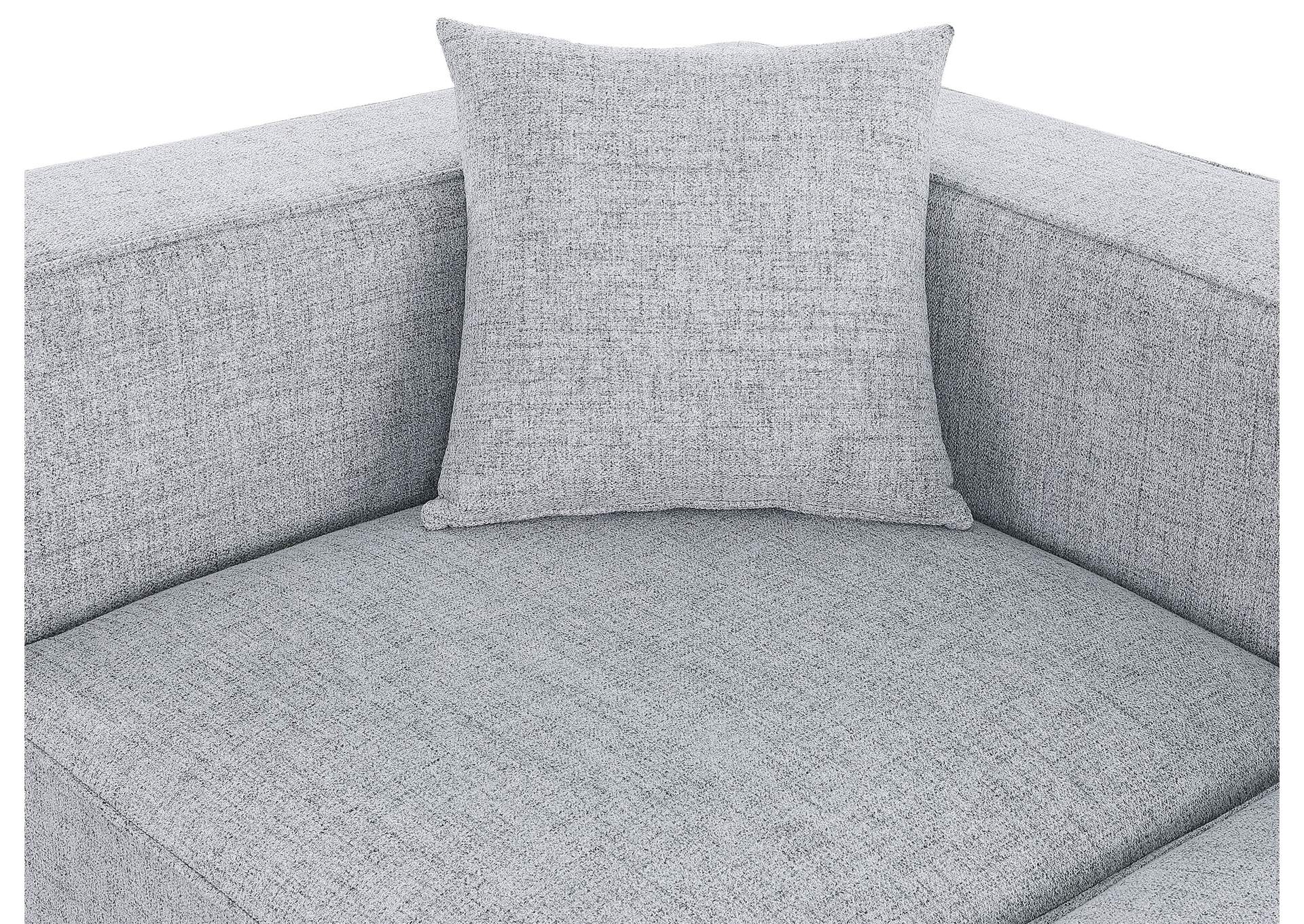 Cube Grey Durable Linen Corner,Meridian Furniture