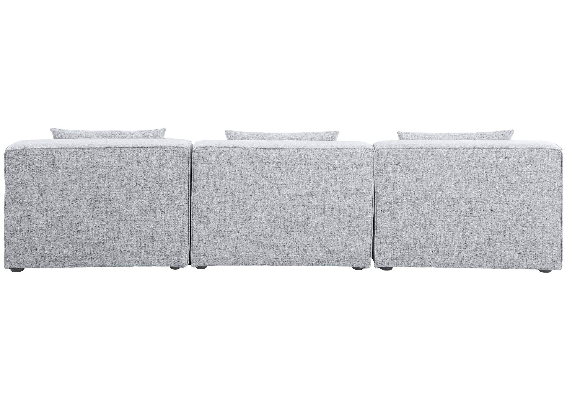 Cube Grey Durable Linen Textured Modular Sofa,Meridian Furniture