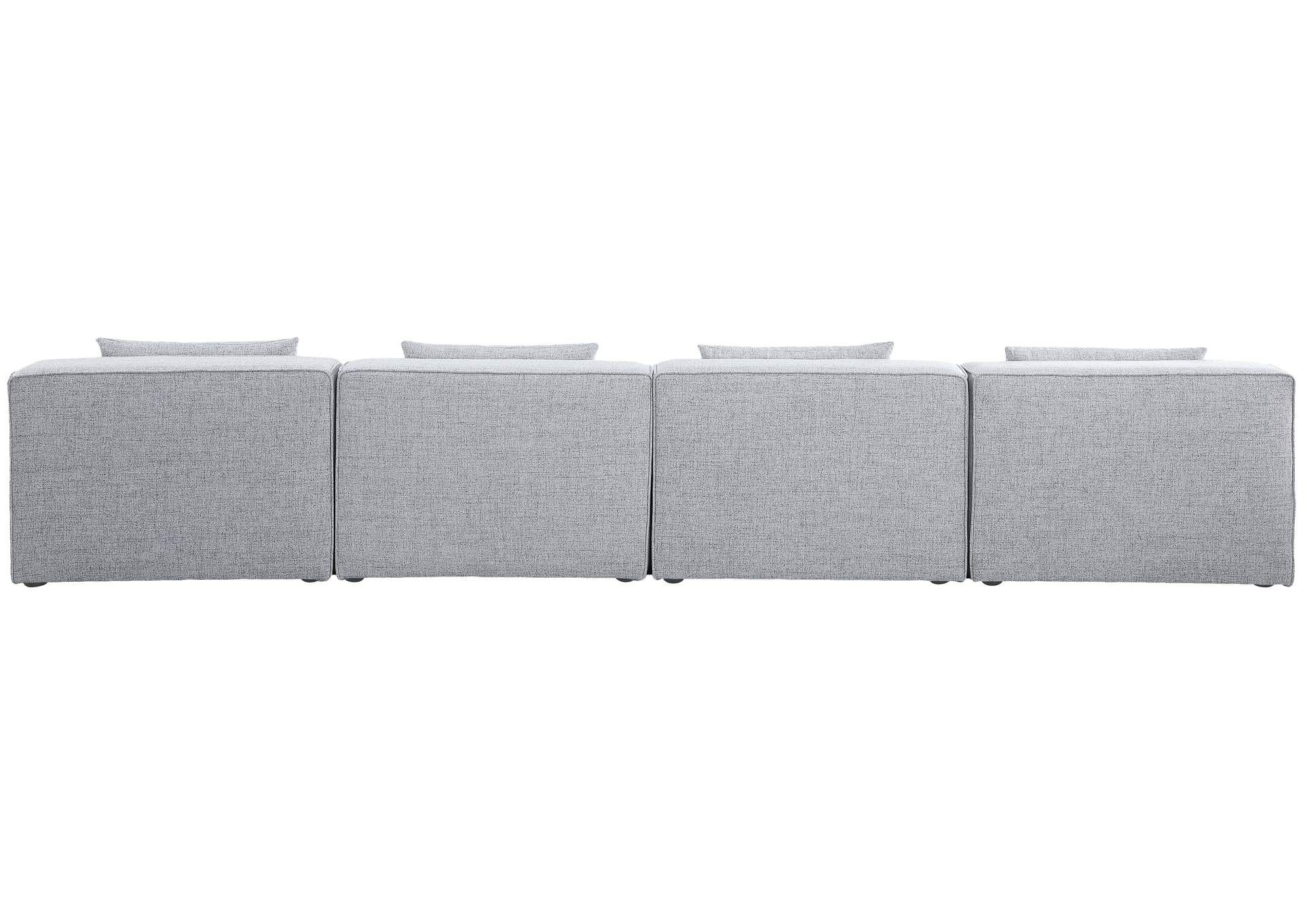 Cube Grey Durable Linen Textured Modular Sofa,Meridian Furniture