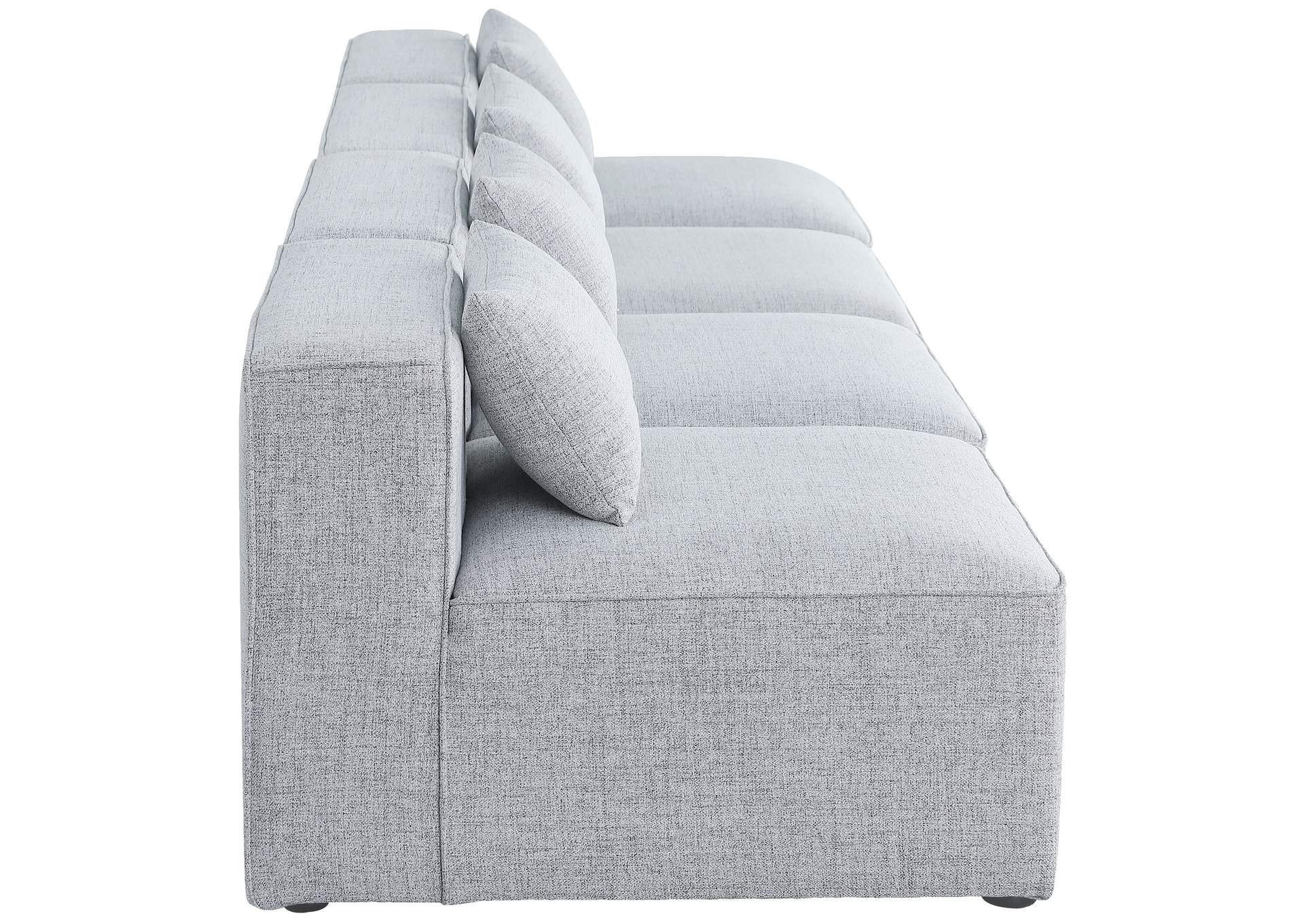 Cube Grey Durable Linen Textured Modular Sofa,Meridian Furniture