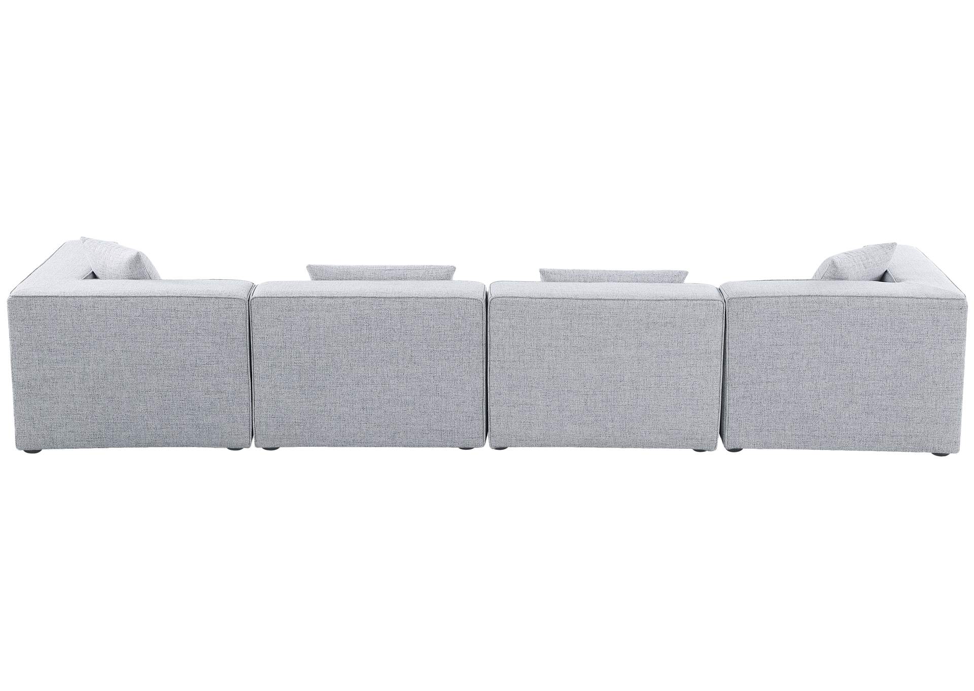 Cube Grey Durable Linen Textured Modular Sofa,Meridian Furniture