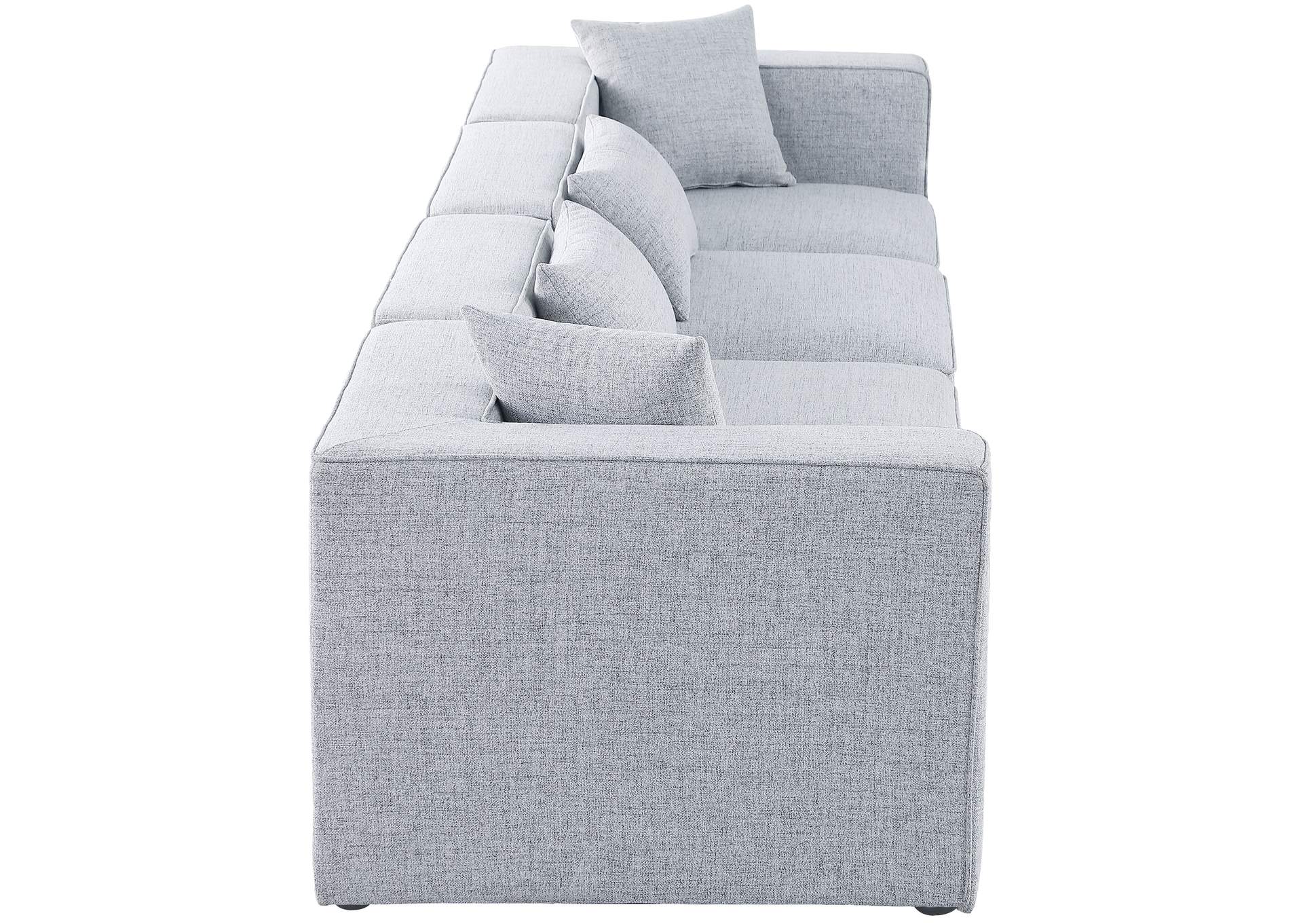 Cube Grey Durable Linen Textured Modular Sofa,Meridian Furniture