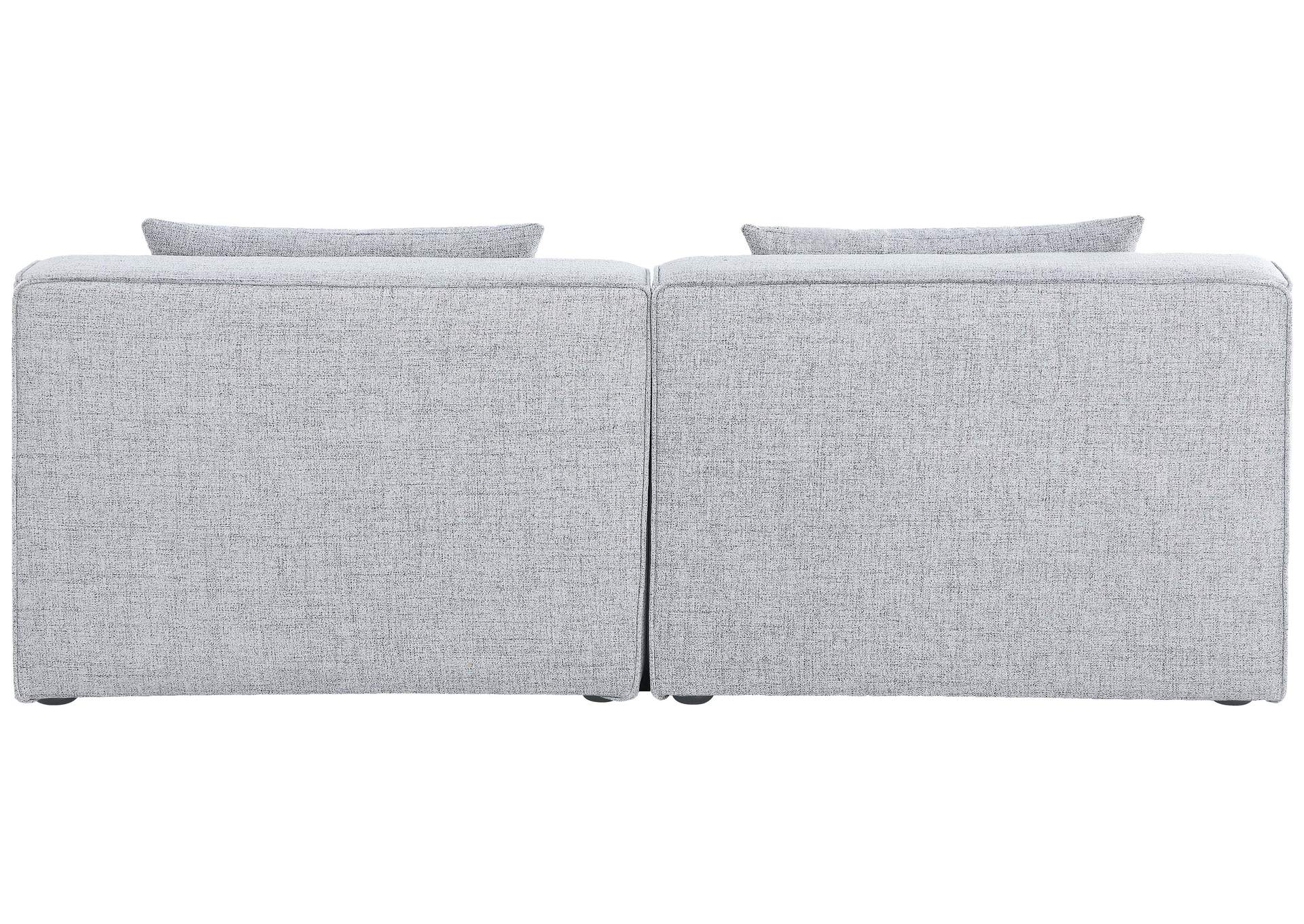 Cube Grey Durable Linen Textured Modular Sofa,Meridian Furniture