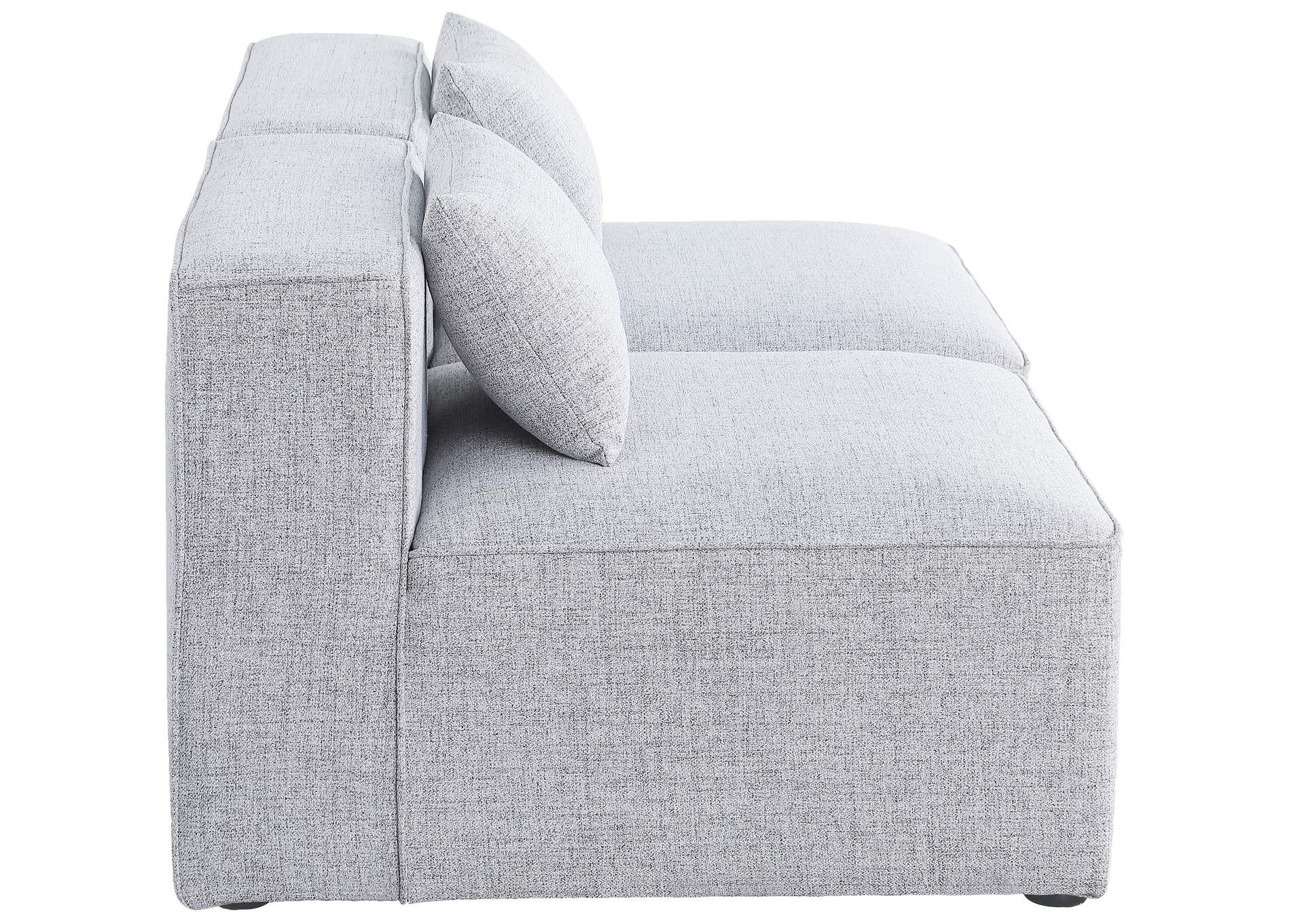 Cube Grey Durable Linen Textured Modular Sofa,Meridian Furniture