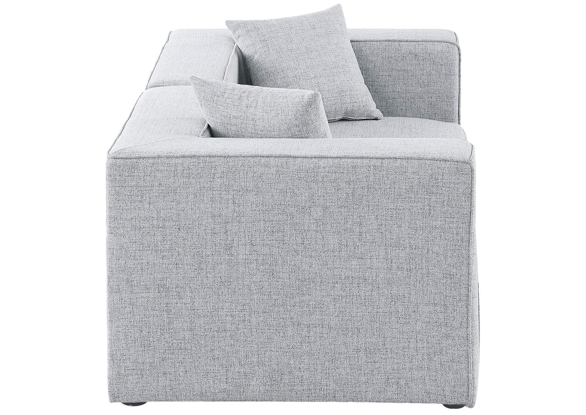 Cube Grey Durable Linen Textured Modular Sofa,Meridian Furniture