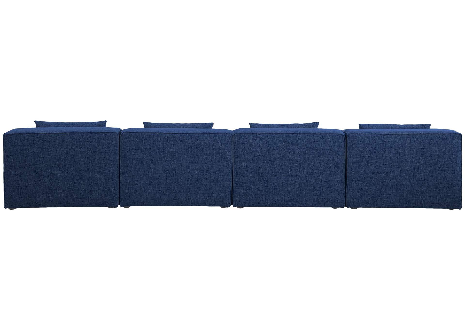 Cube Navy Durable Linen Textured Modular Sofa,Meridian Furniture