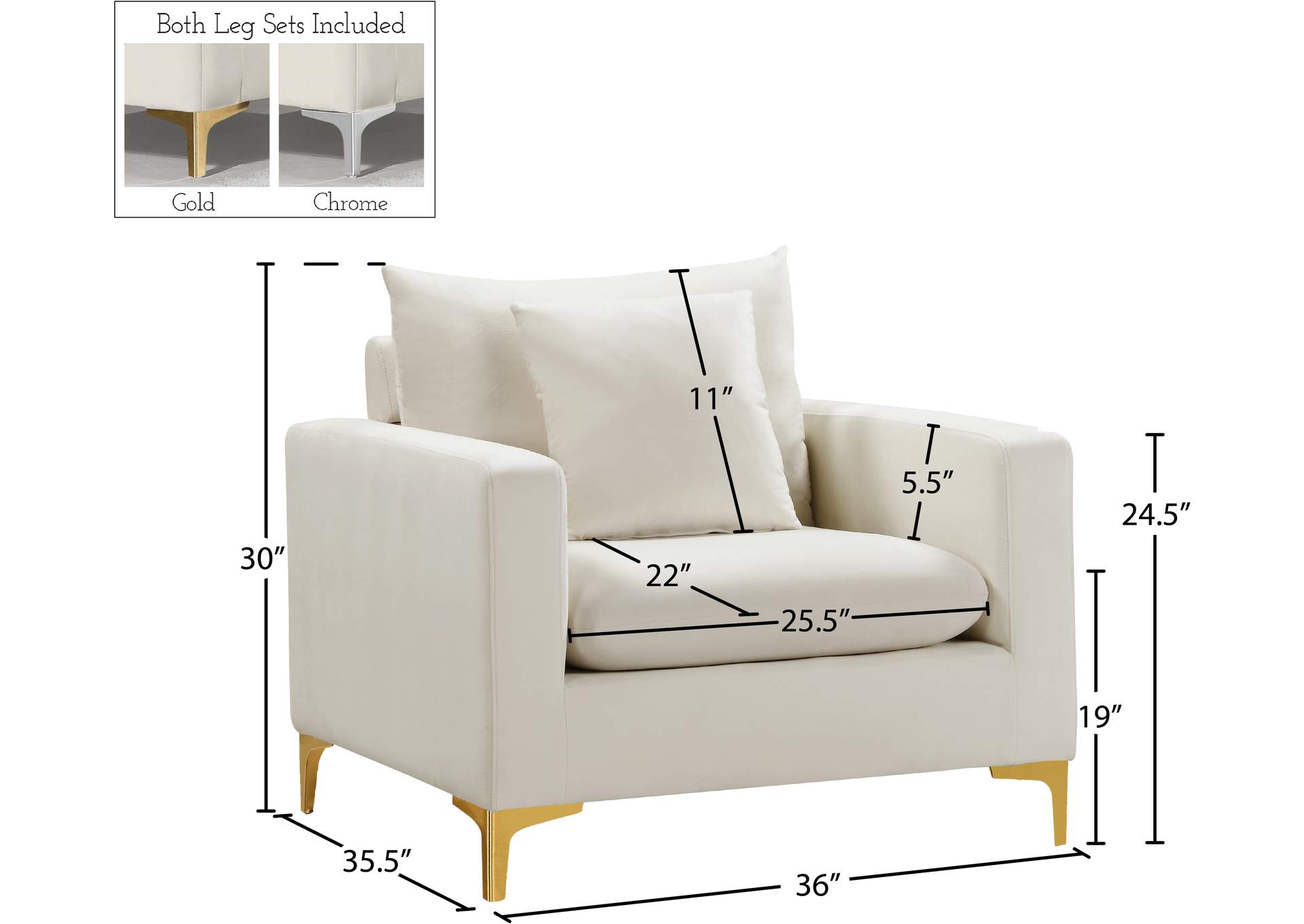 meridian furniture inc naomi upholstered club chair