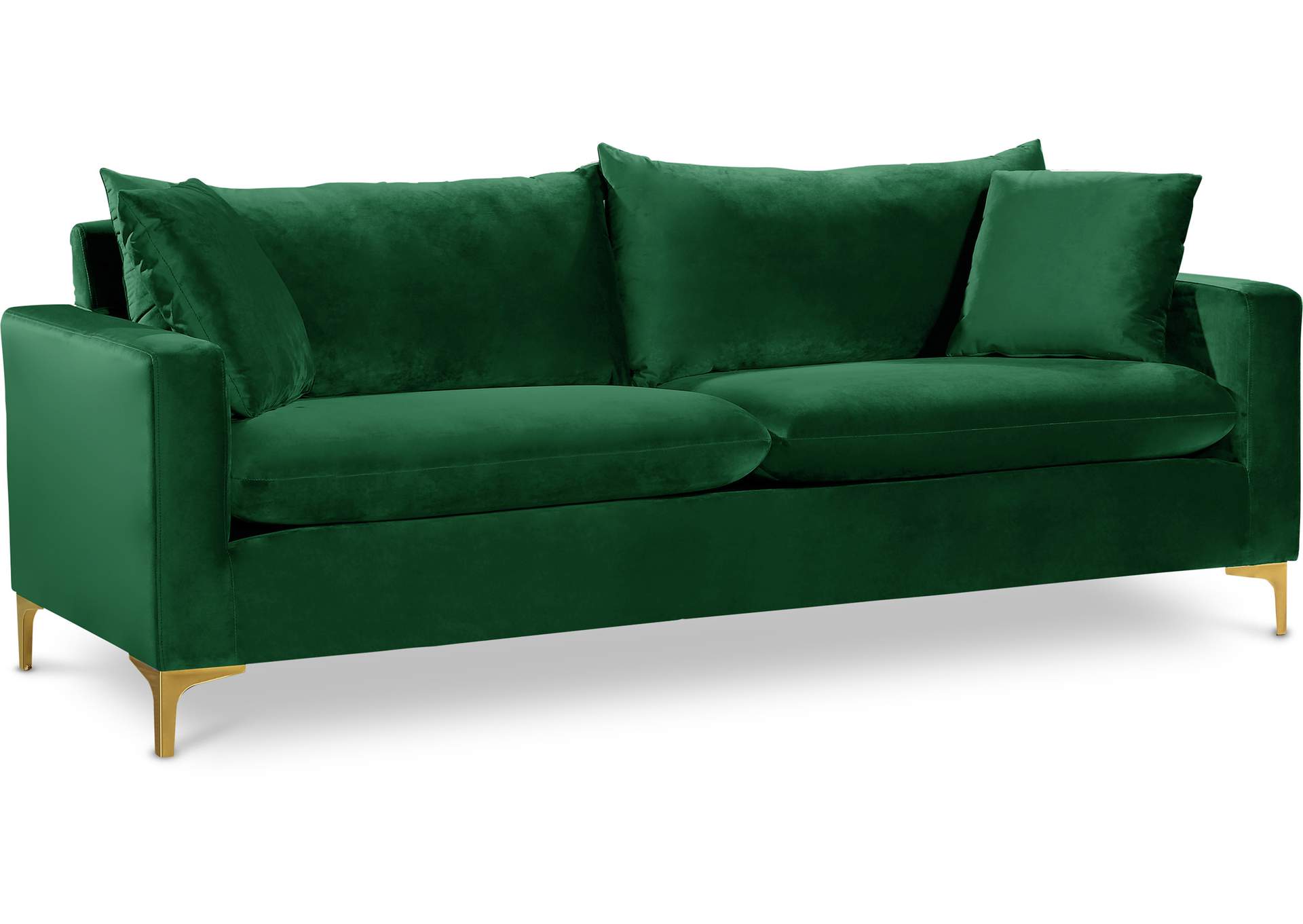 Naomi Green Velvet Sofa,Meridian Furniture