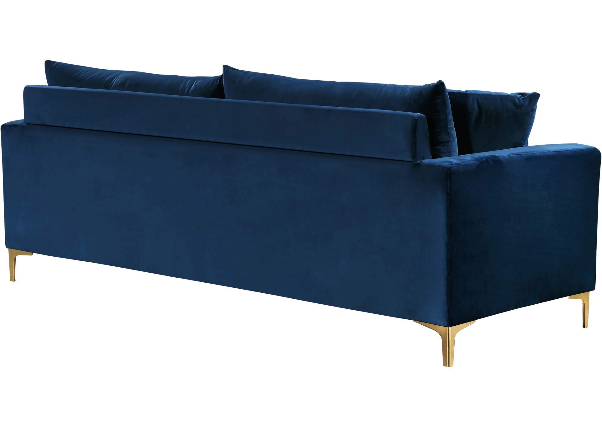 Naomi Navy Velvet Sofa,Meridian Furniture