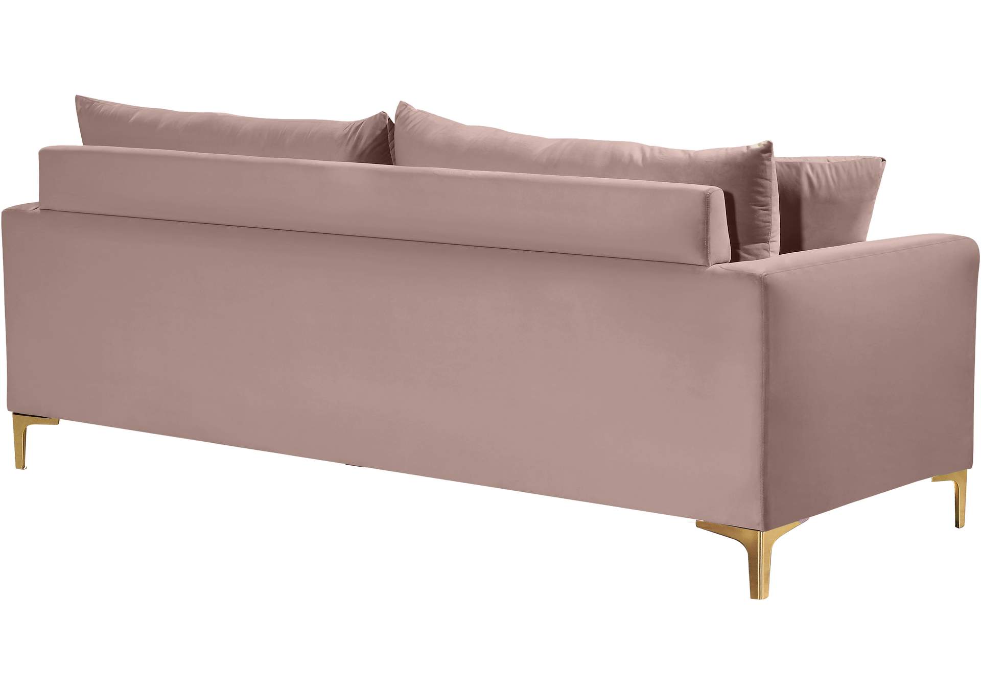 Naomi Pink Velvet Sofa,Meridian Furniture