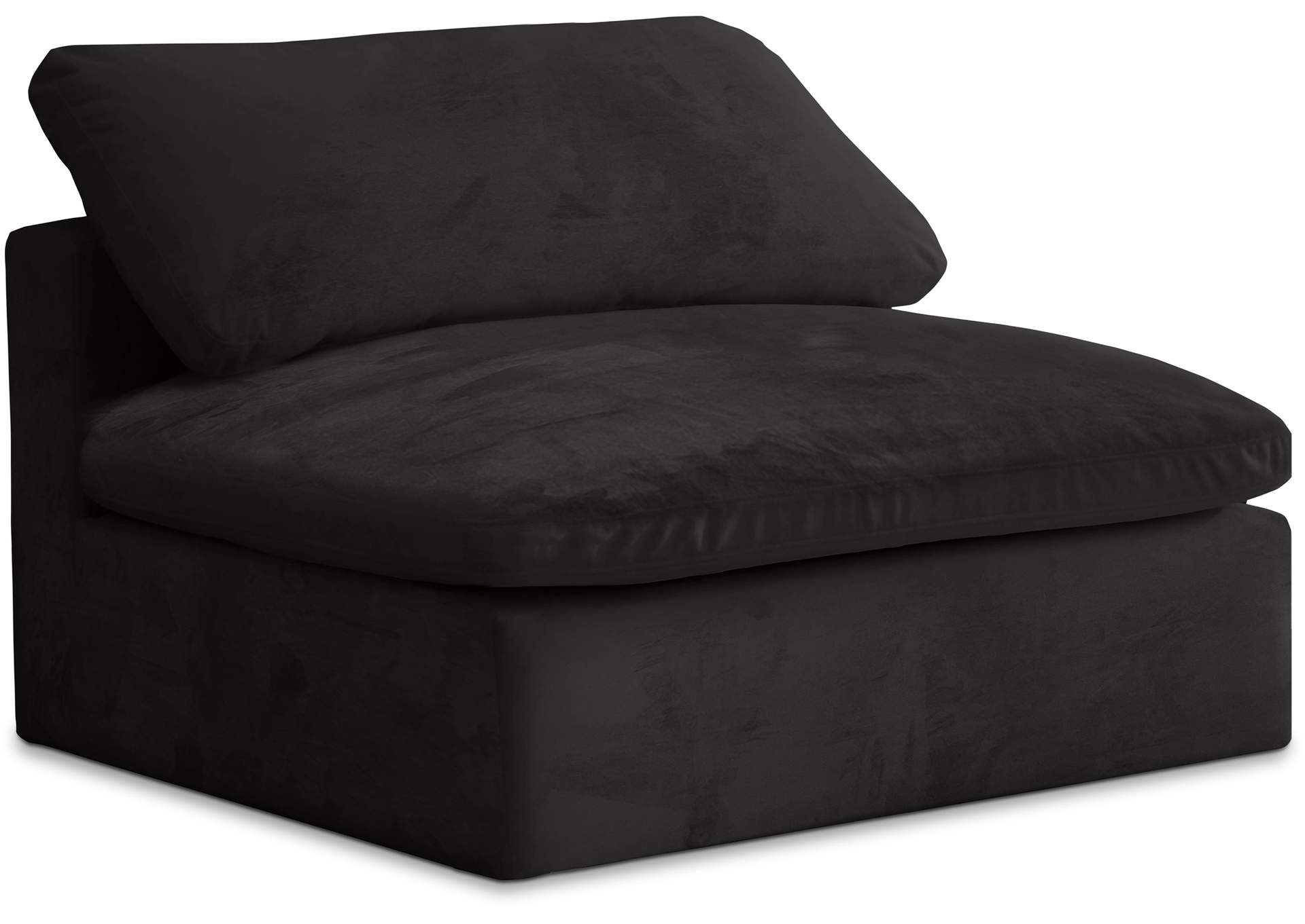 Cozy Black Velvet Chair,Meridian Furniture