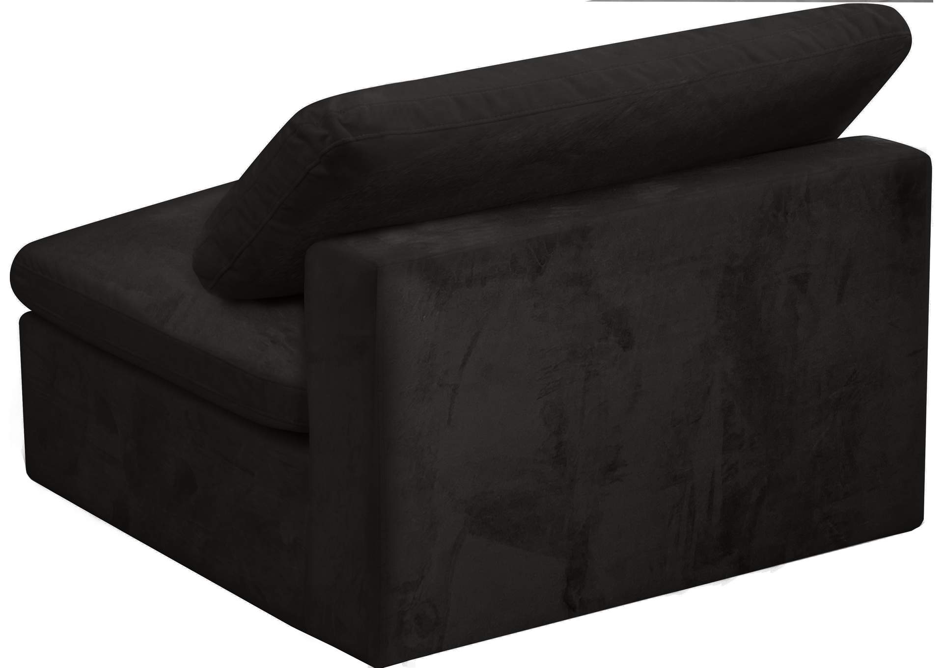 Cozy Black Velvet Chair,Meridian Furniture