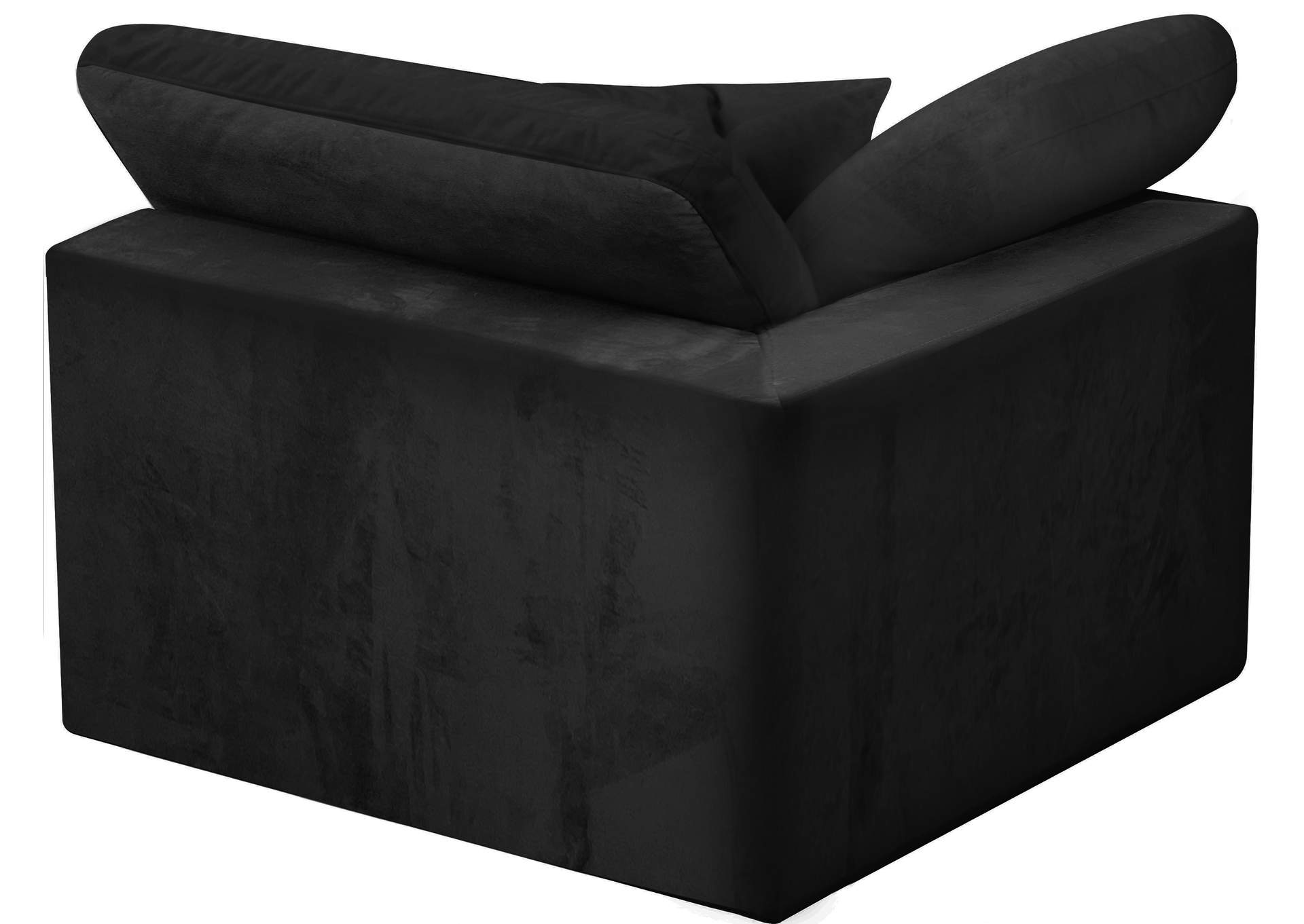 Cozy Black Velvet Chair,Meridian Furniture