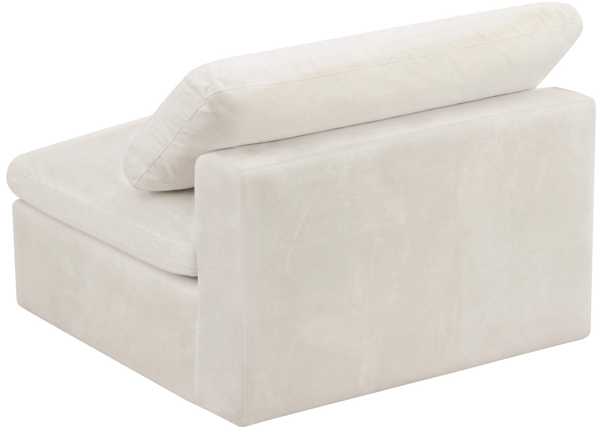 Cozy Cream Velvet Chair,Meridian Furniture