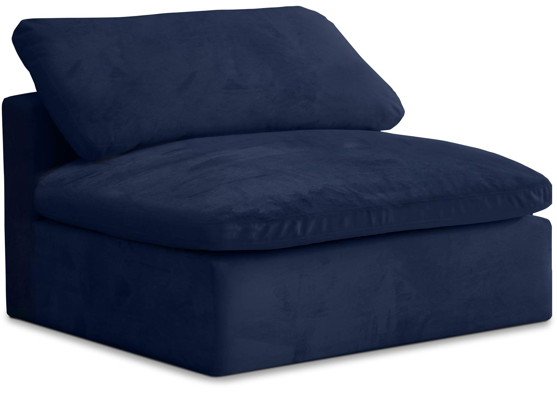 Cozy Navy Velvet Chair,Meridian Furniture