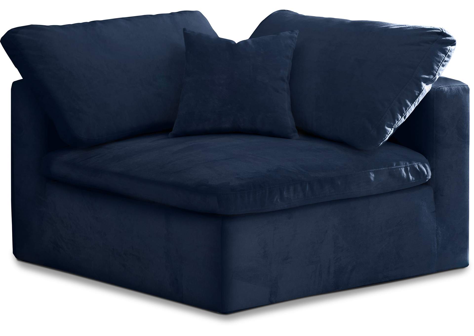 Cozy Navy Velvet Chair,Meridian Furniture