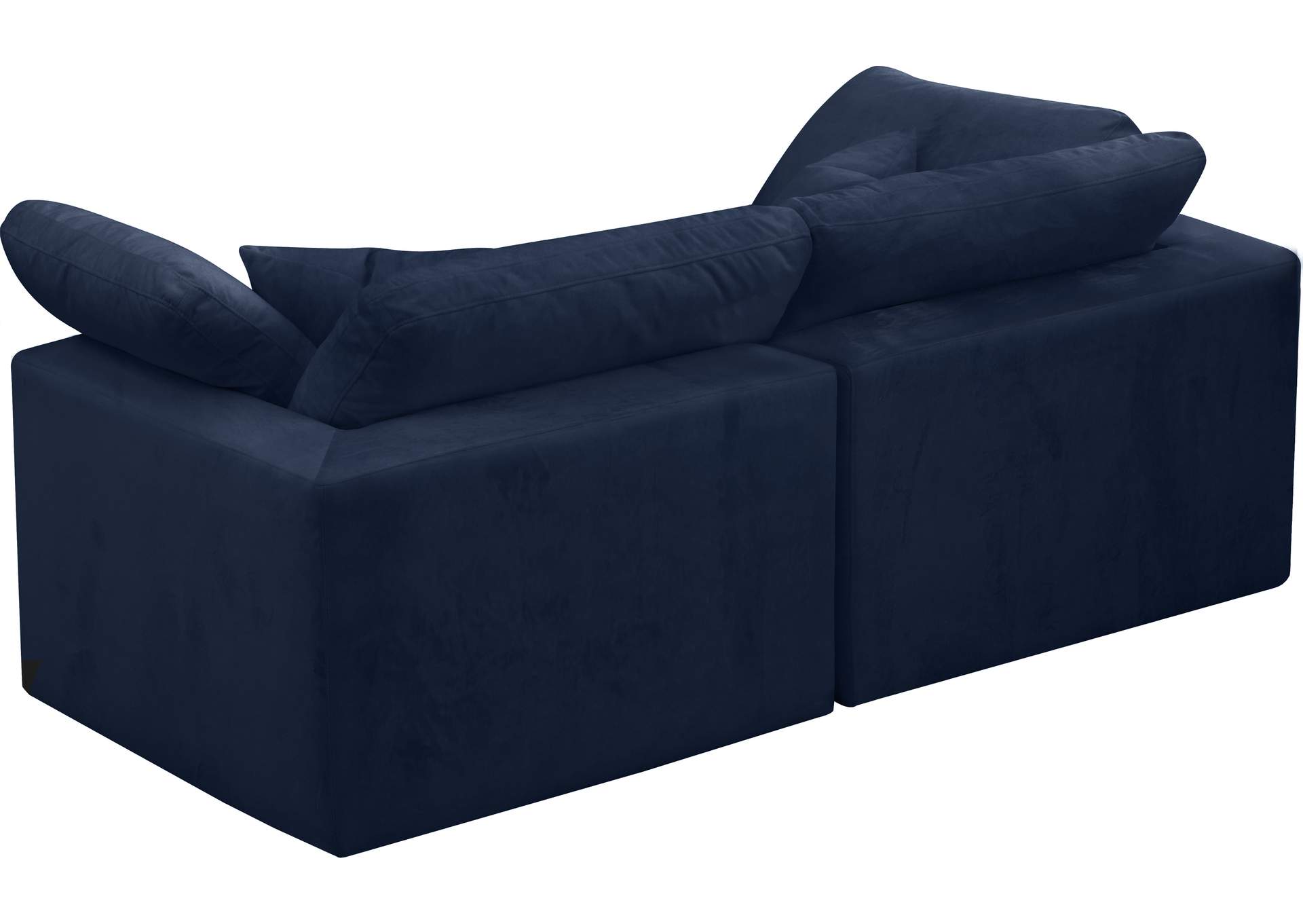 Cozy Navy Velvet Comfort Modular Sofa,Meridian Furniture