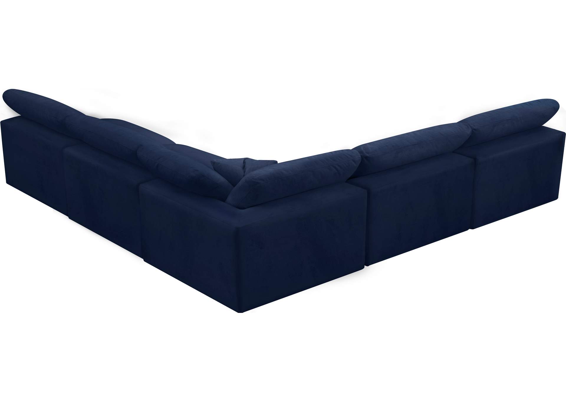 Cozy Navy Velvet Comfort Modular Sectional,Meridian Furniture