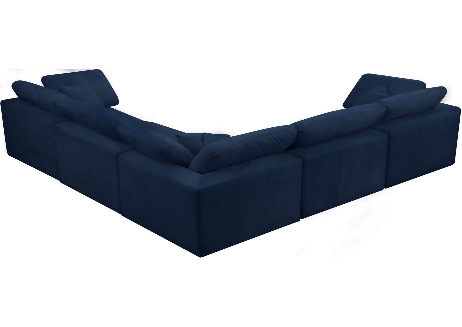 Cozy Navy Velvet Comfort Modular Sectional,Meridian Furniture