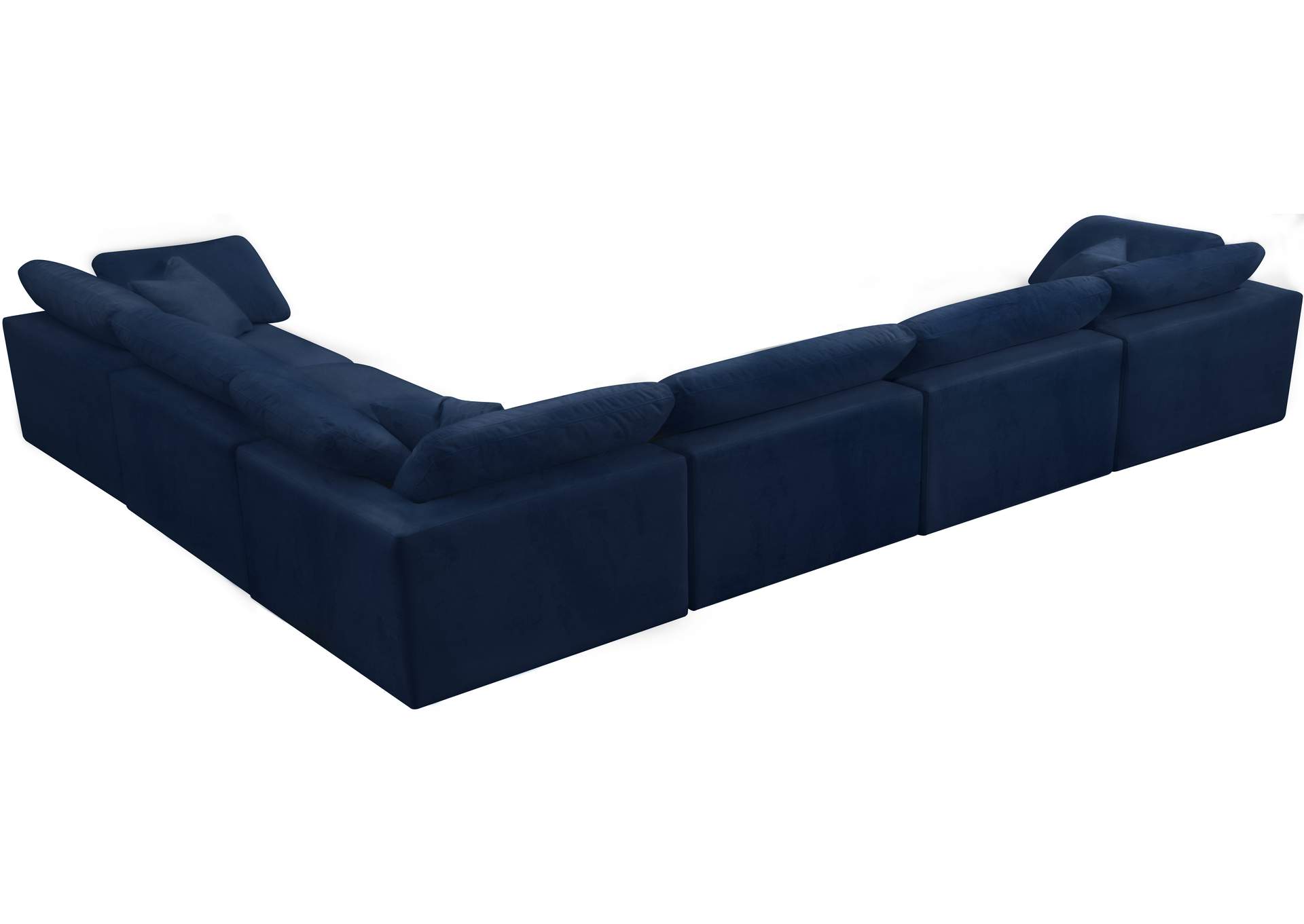 Cozy Navy Velvet Comfort Modular Sectional,Meridian Furniture