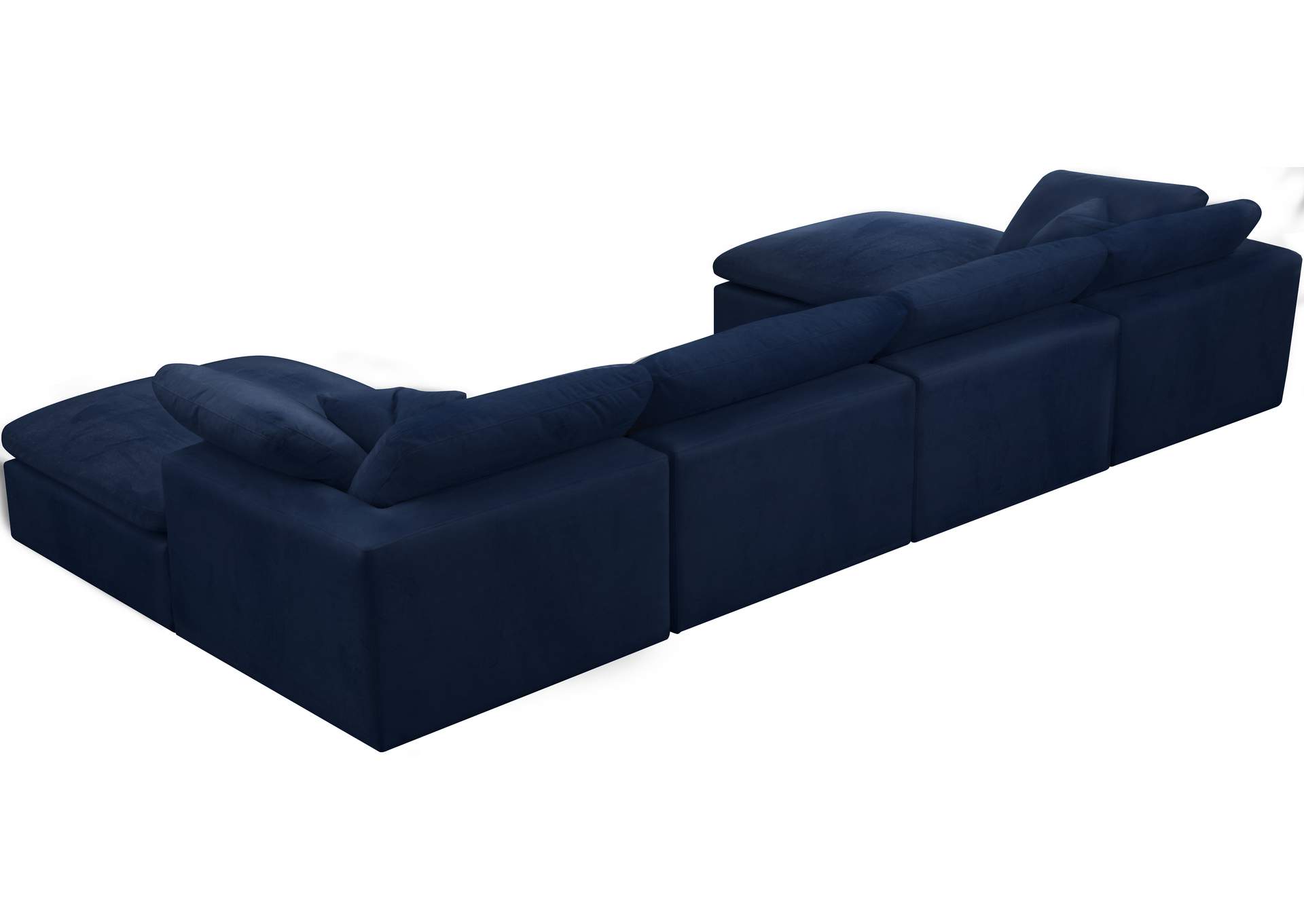 Cozy Navy Velvet Comfort Modular Sectional,Meridian Furniture