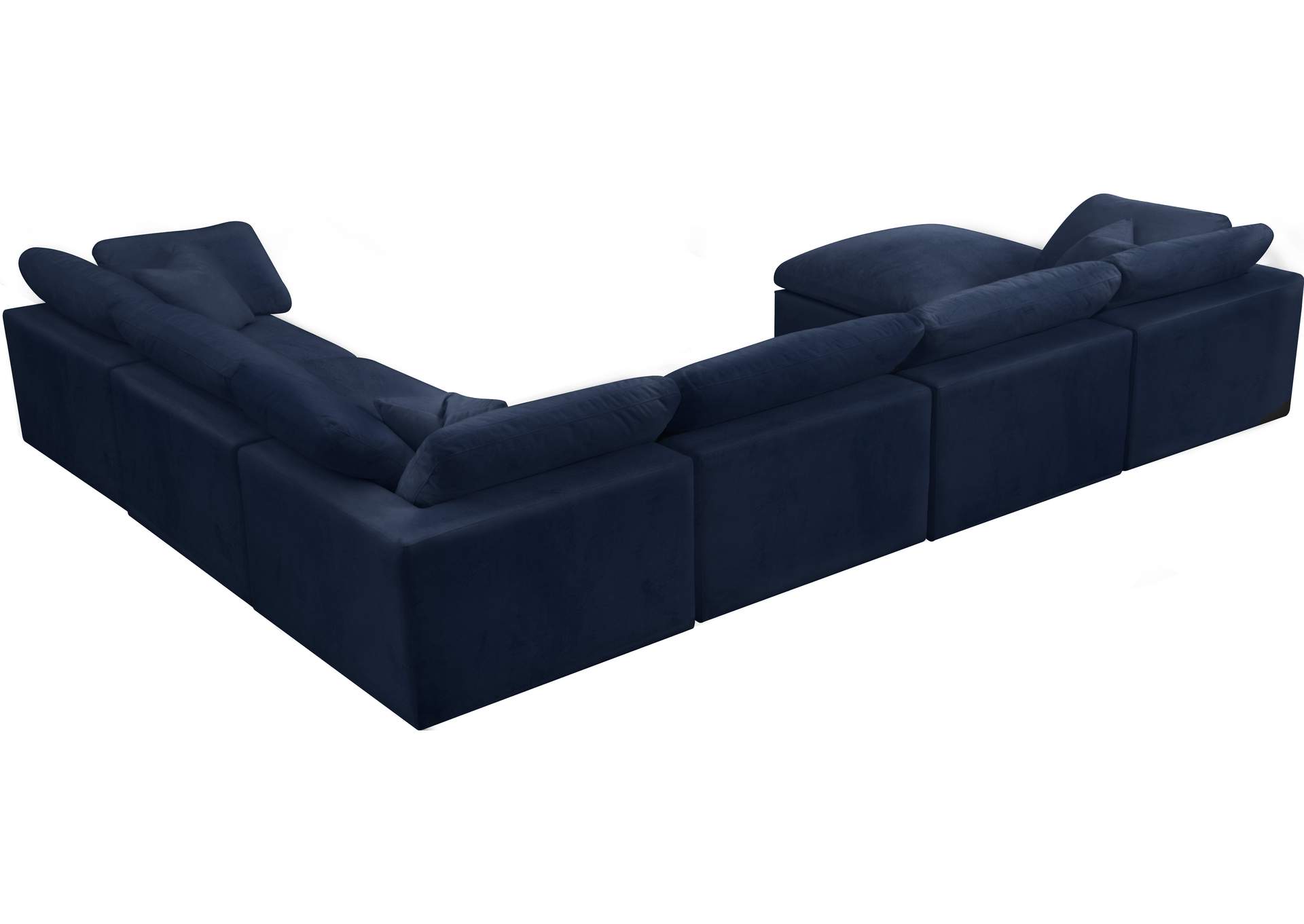 Cozy Navy Velvet Comfort Modular Sectional,Meridian Furniture