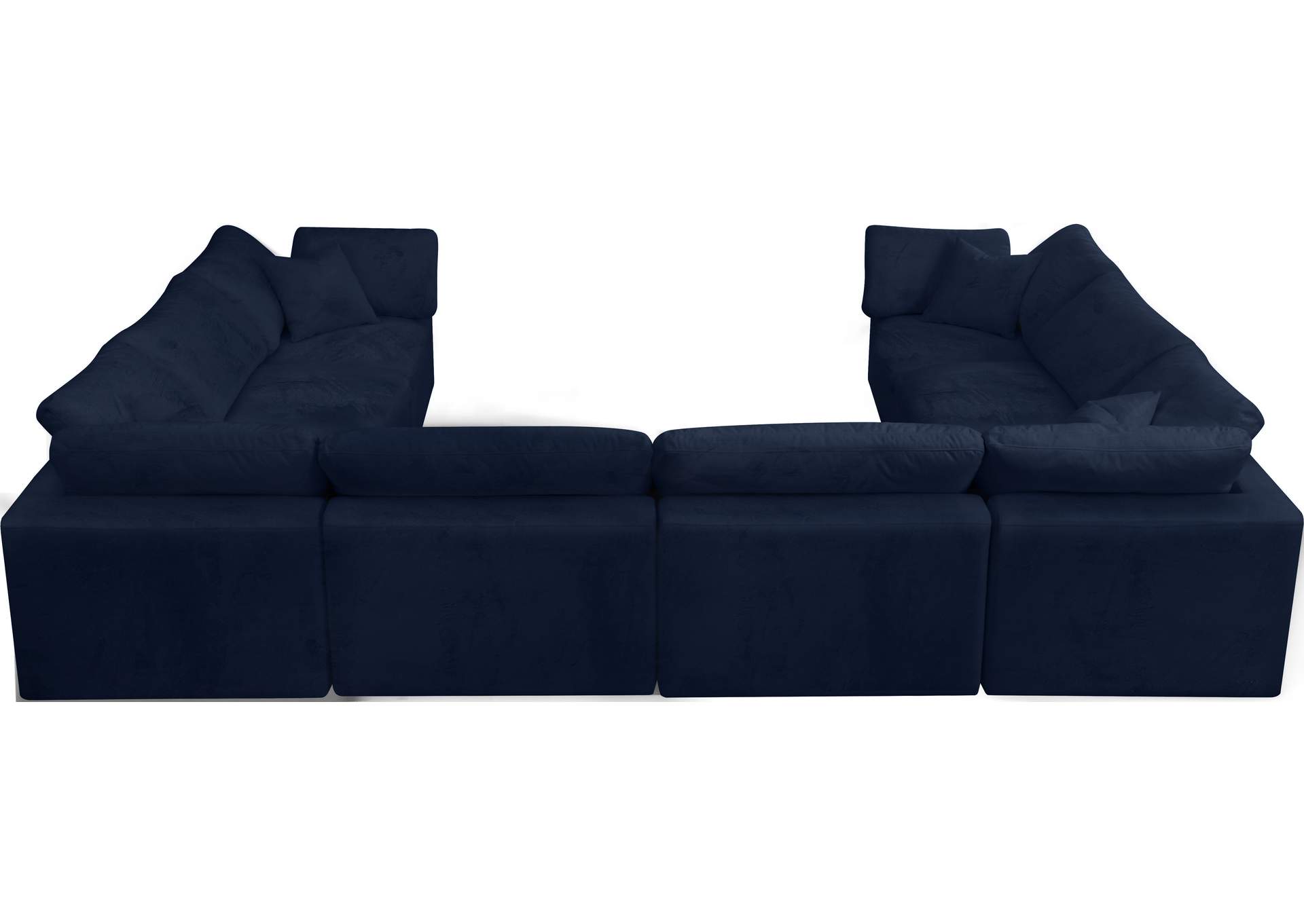 Cozy Navy Velvet Comfort Modular Sectional,Meridian Furniture