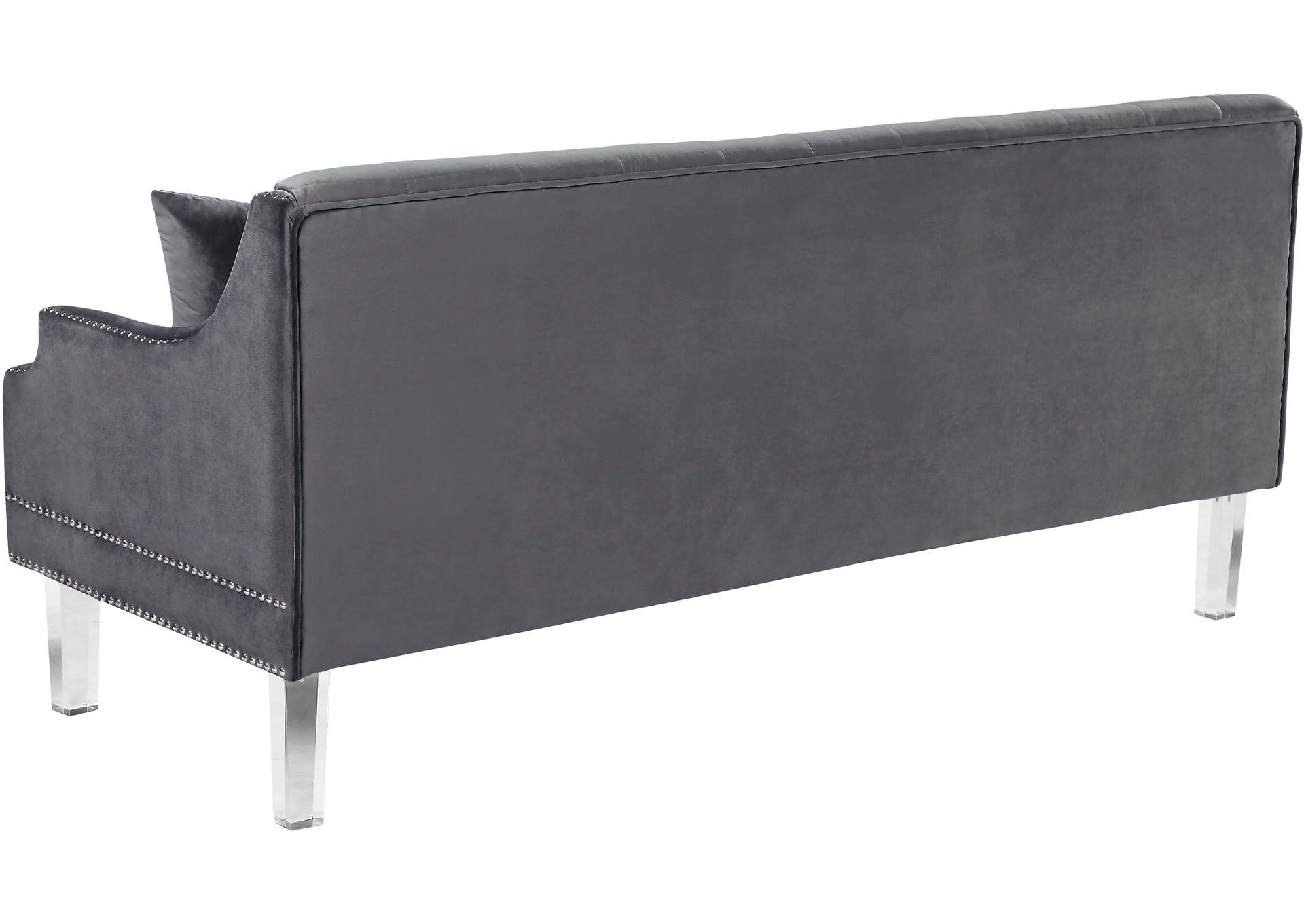 Roxy Grey Velvet Sofa,Meridian Furniture