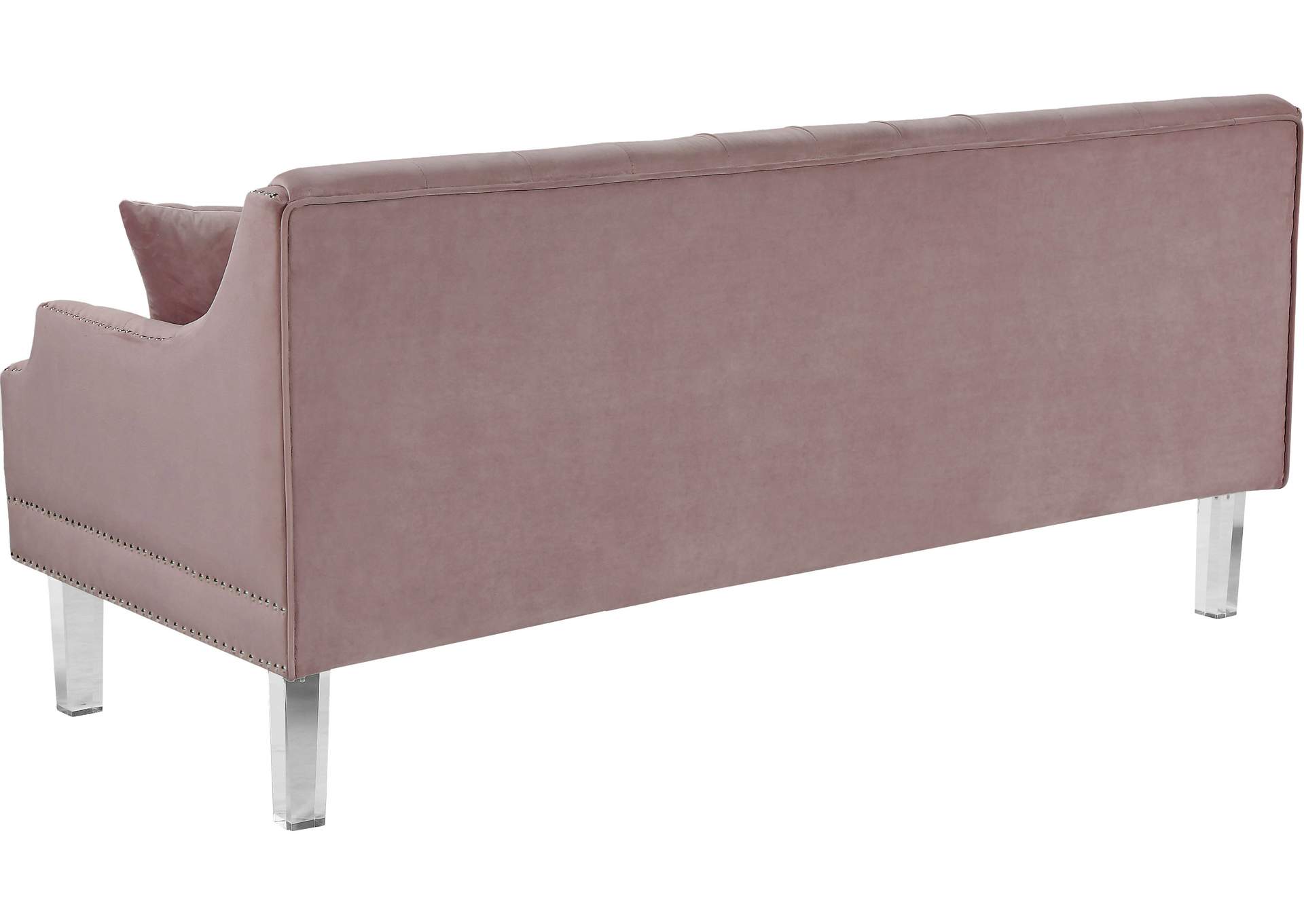 Roxy Pink Velvet Sofa,Meridian Furniture