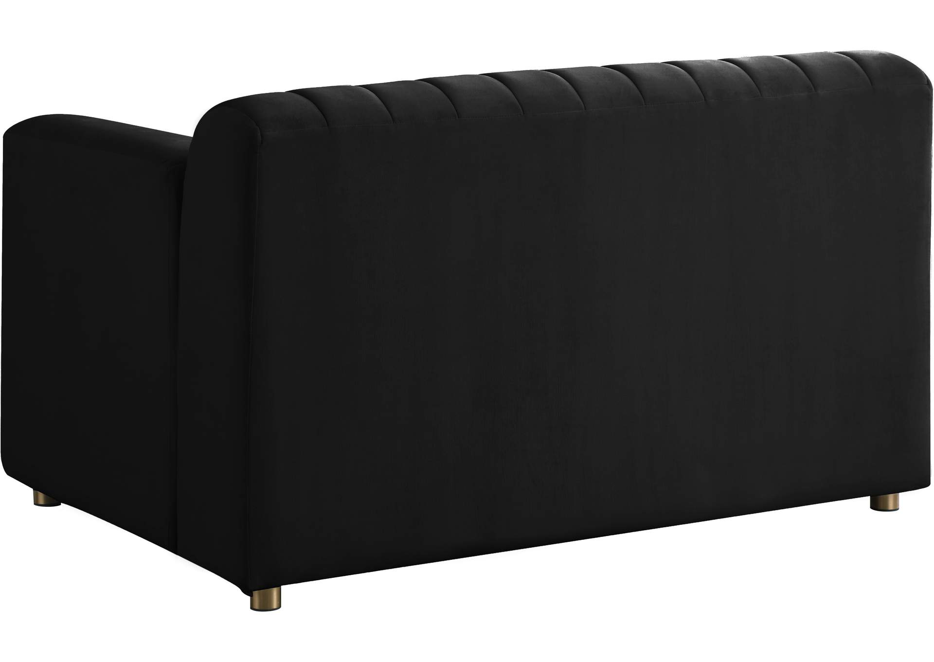 Naya Black Velvet Chair,Meridian Furniture