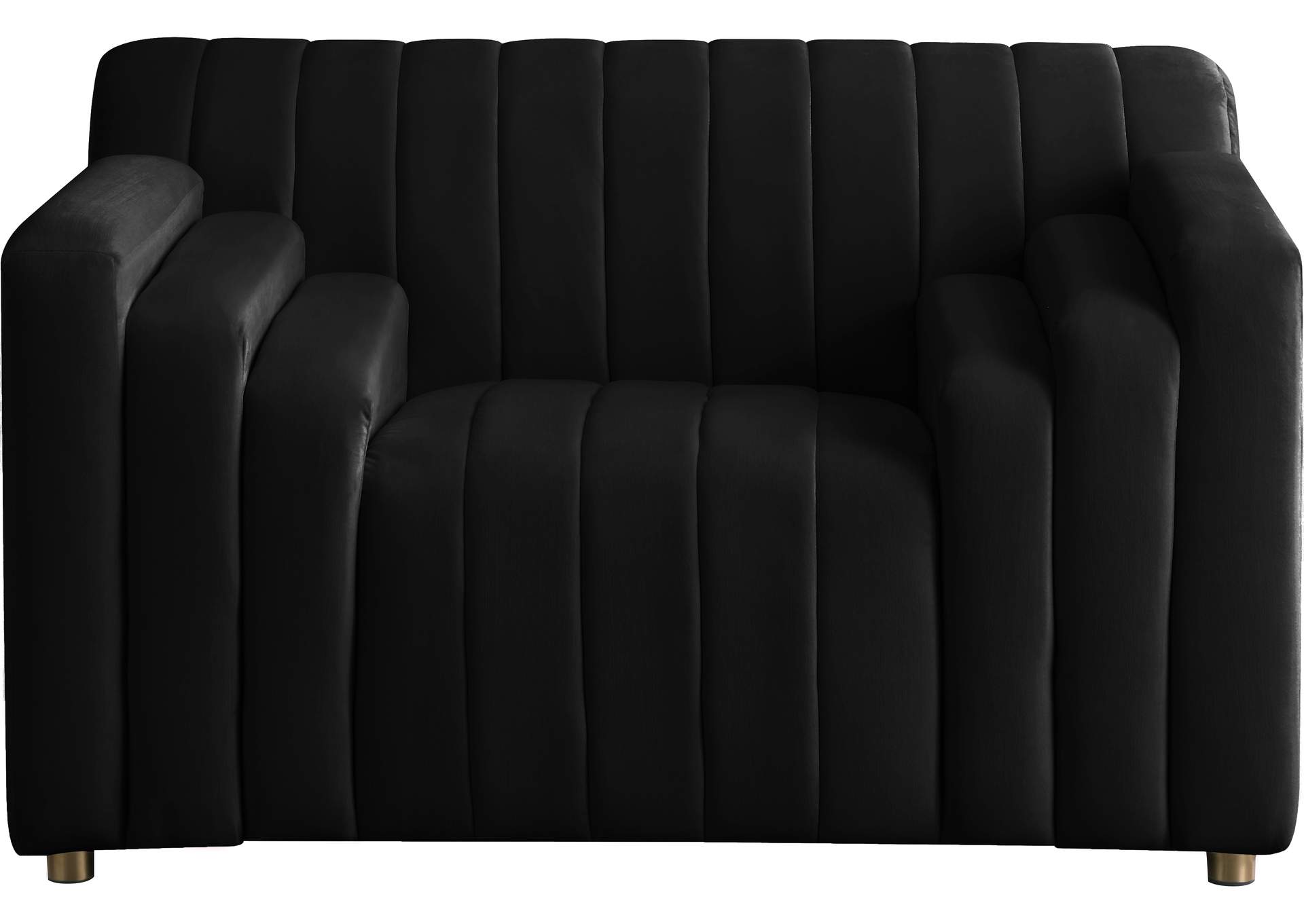 Naya Black Velvet Chair,Meridian Furniture