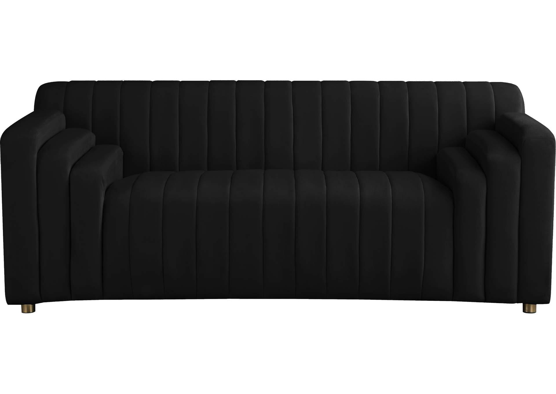 Naya Black Velvet Loveseat,Meridian Furniture