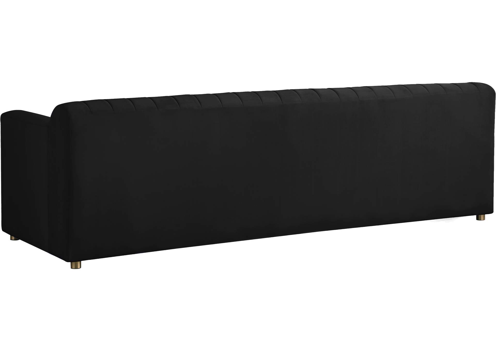 Naya Black Velvet Sofa,Meridian Furniture